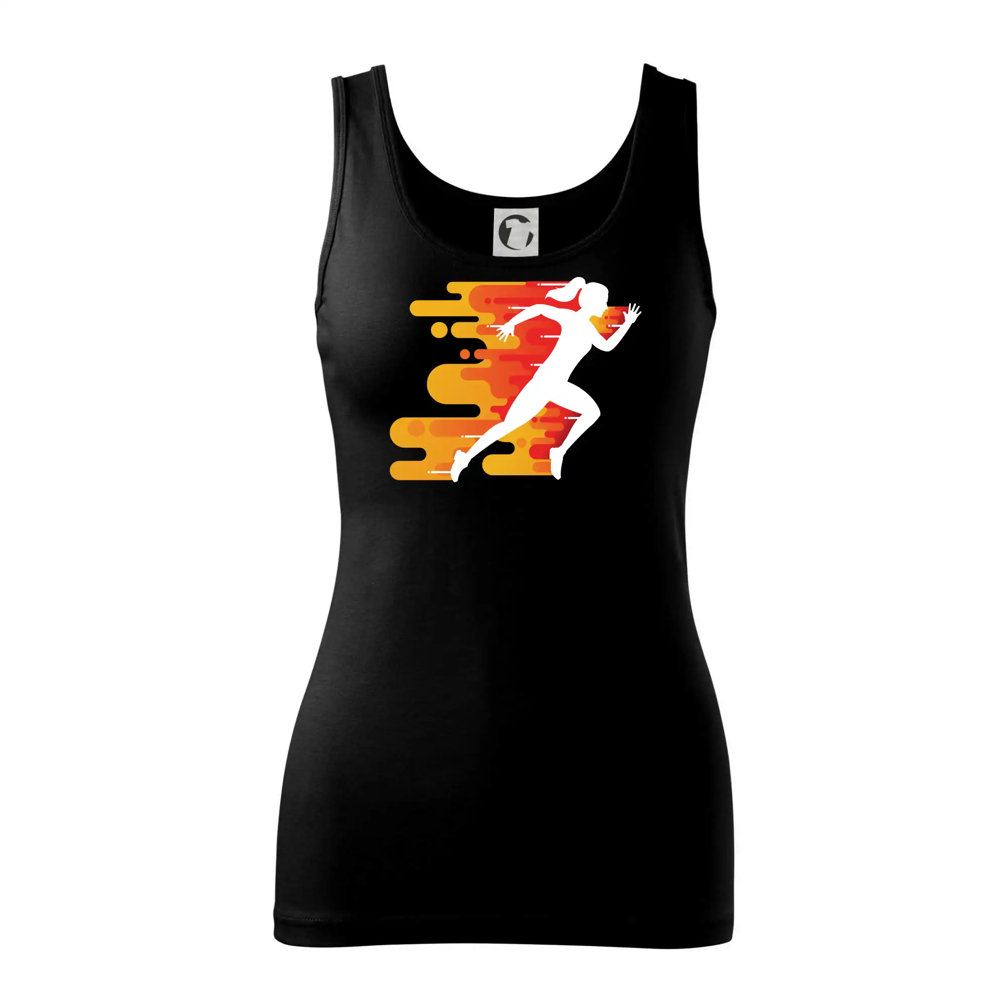 Tričká pre bežcov - Behanie - oranžová žena - Dámske tielko