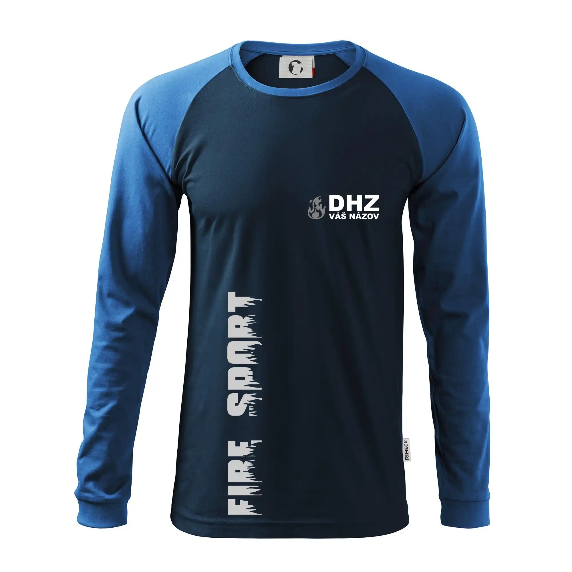 Originálne tričká pre hasičov - DHZ REFLEXNÉ (oheň, firesport, názov zboru - vlastný nápis) - Pánske tričko s dlhým rukávom LS130
