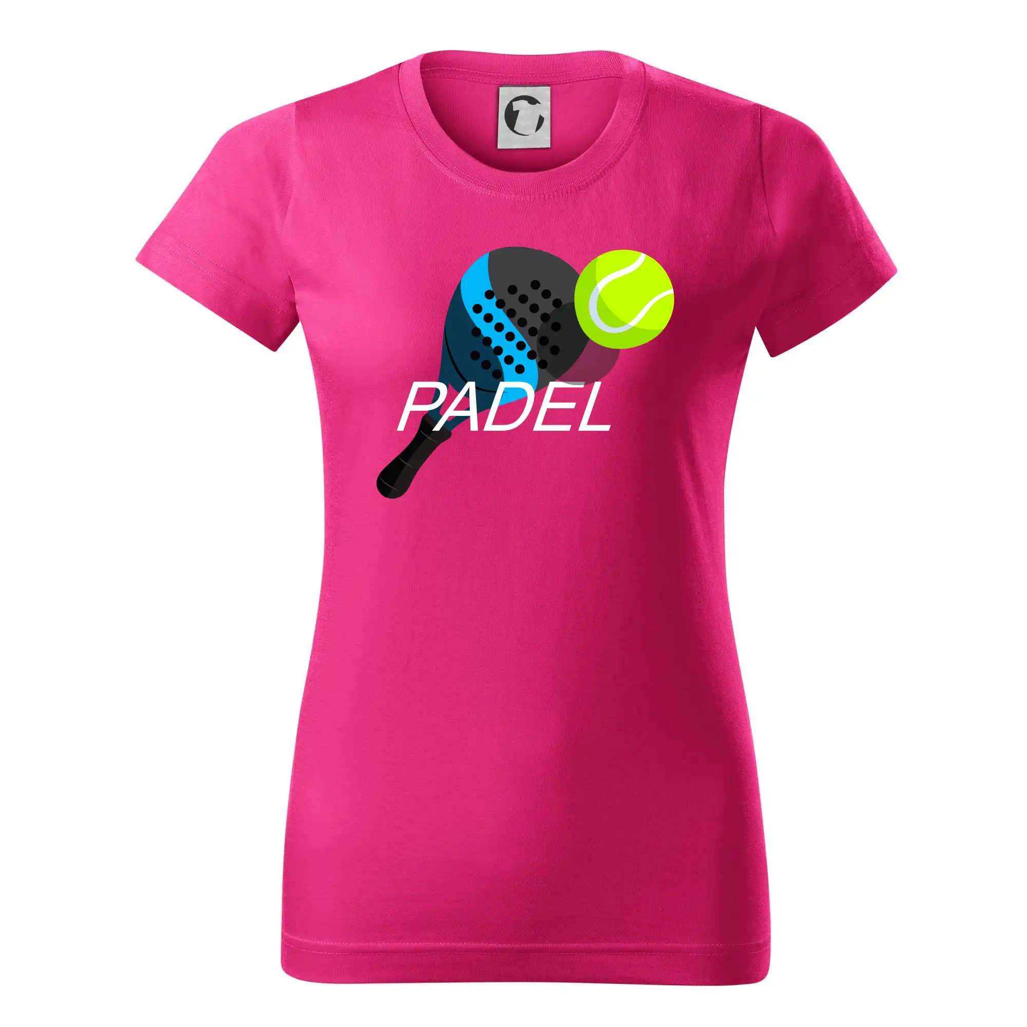 Tričká s motívmi Padel tenis - Paddle obrazok farebný - Dámske tričko basic - ľahko voľnejšie a dlhšie