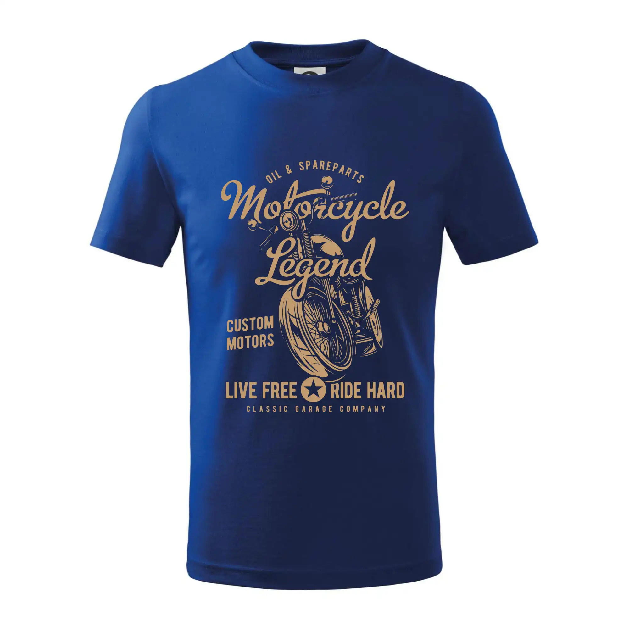 Tričko s cestovnou motorkou - Motorcycle Legend Live free Ride hard - Tričko detské bavlnené