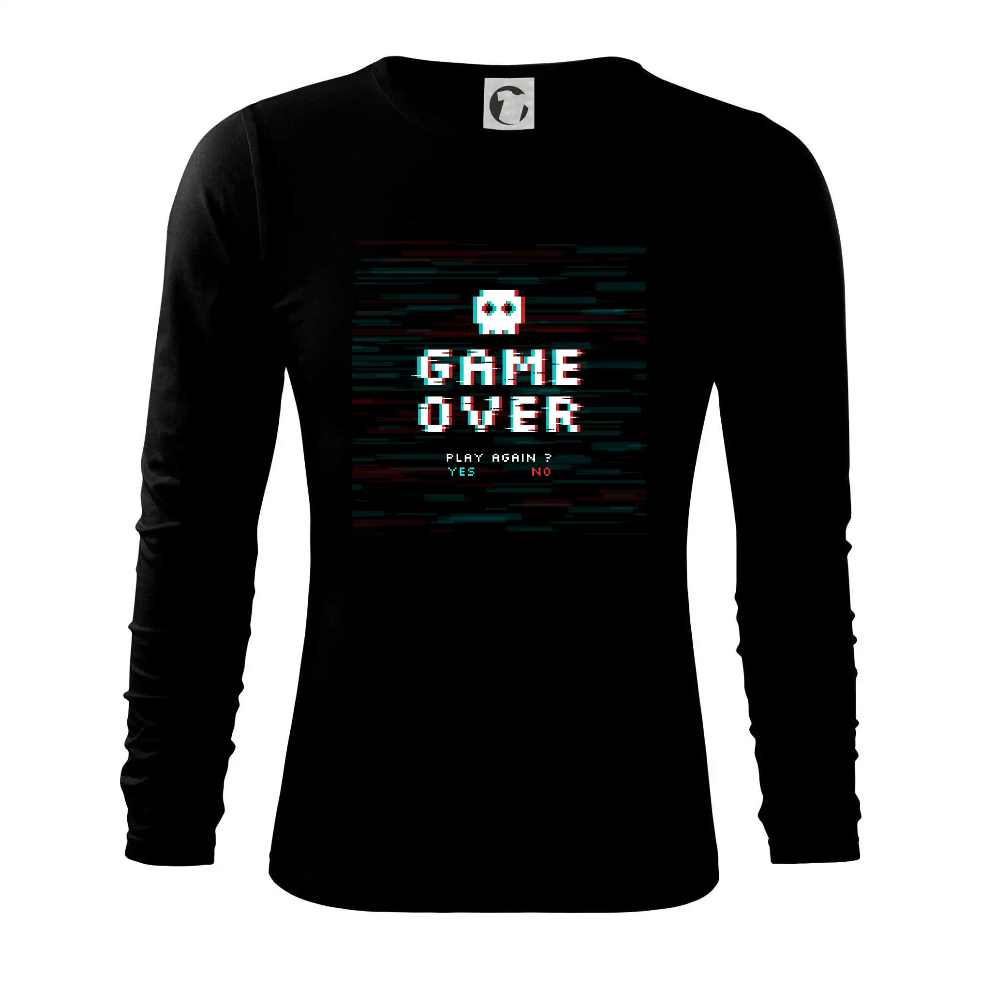 Tričká pre ajťákov - Game over play again - Tričko s dlhým rukávom FIT-T long sleeve