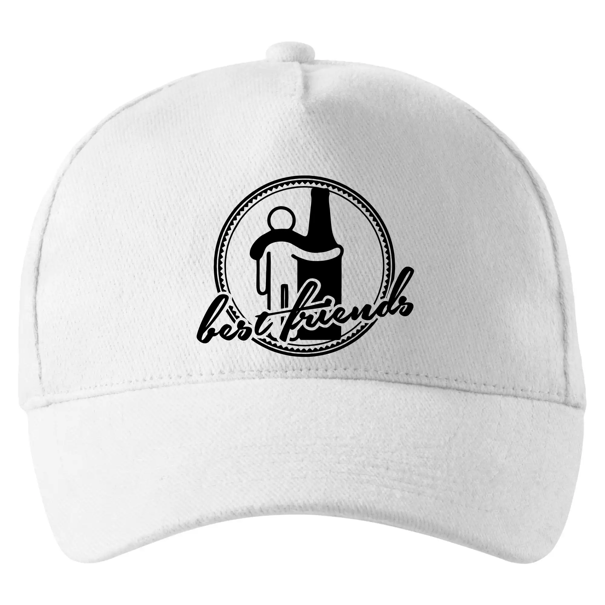 Vtipná tričká pre pivárov - Best friends pivo - Šiltovka so zahnutým šiltom a mosaznou sponou