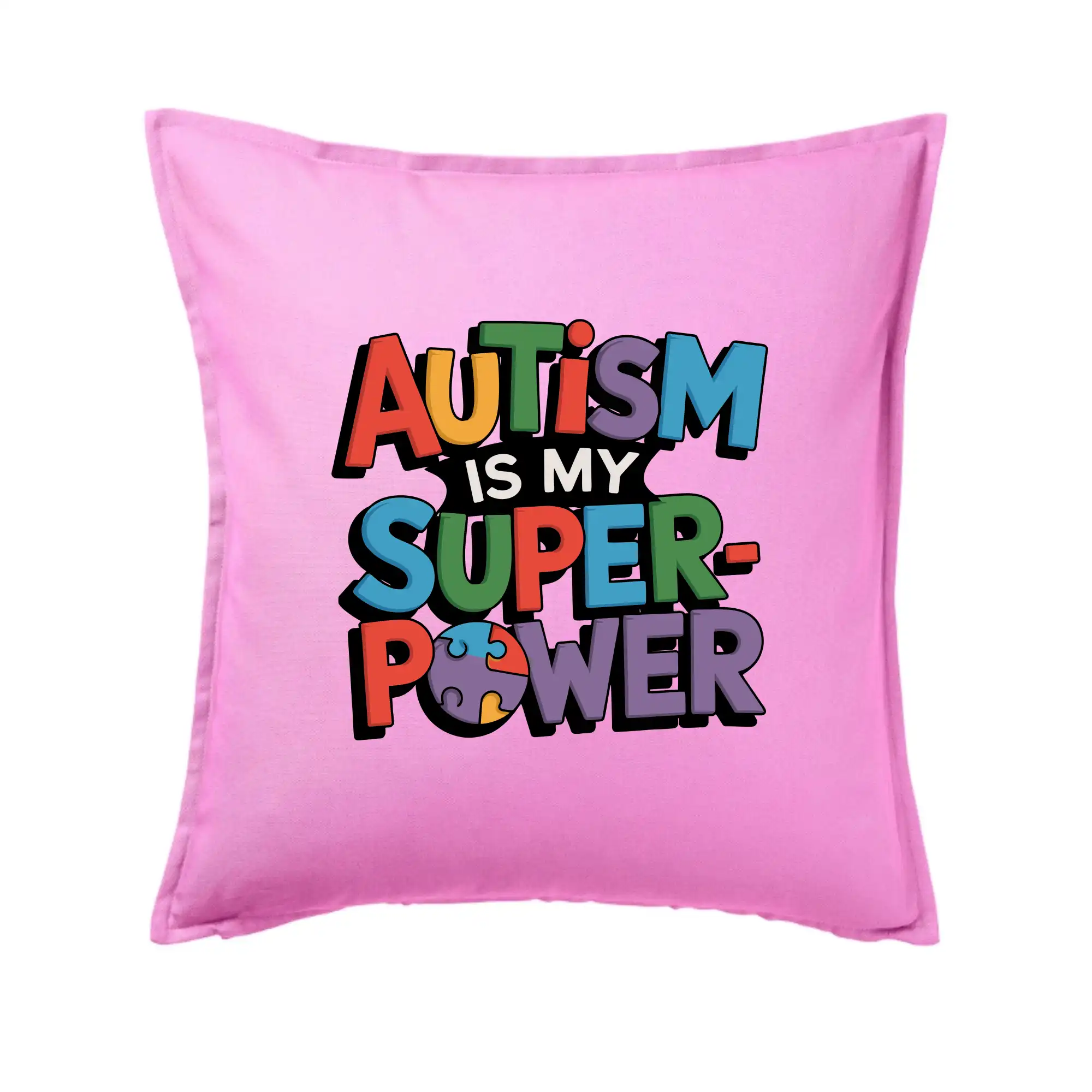 Tričká a mikiny pre autistov - Autism is my superpower barevný - Vankúš 50x50