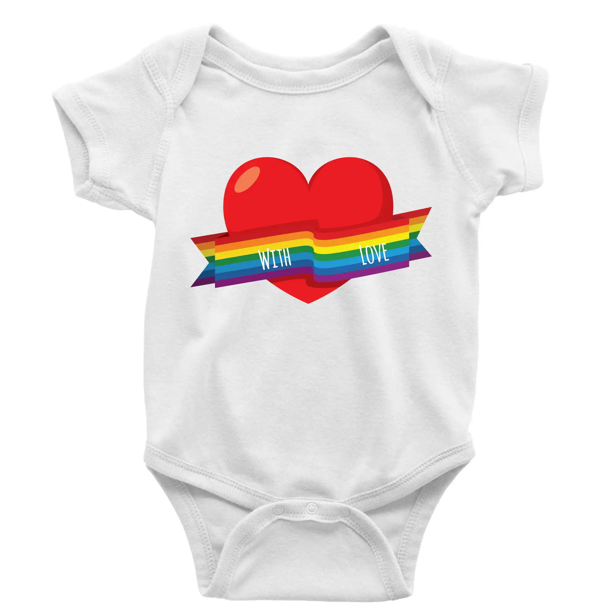 Tričká pre LGBT a Queer komunitu - LGBT with love - Body dojčenské s krátkym rukávom