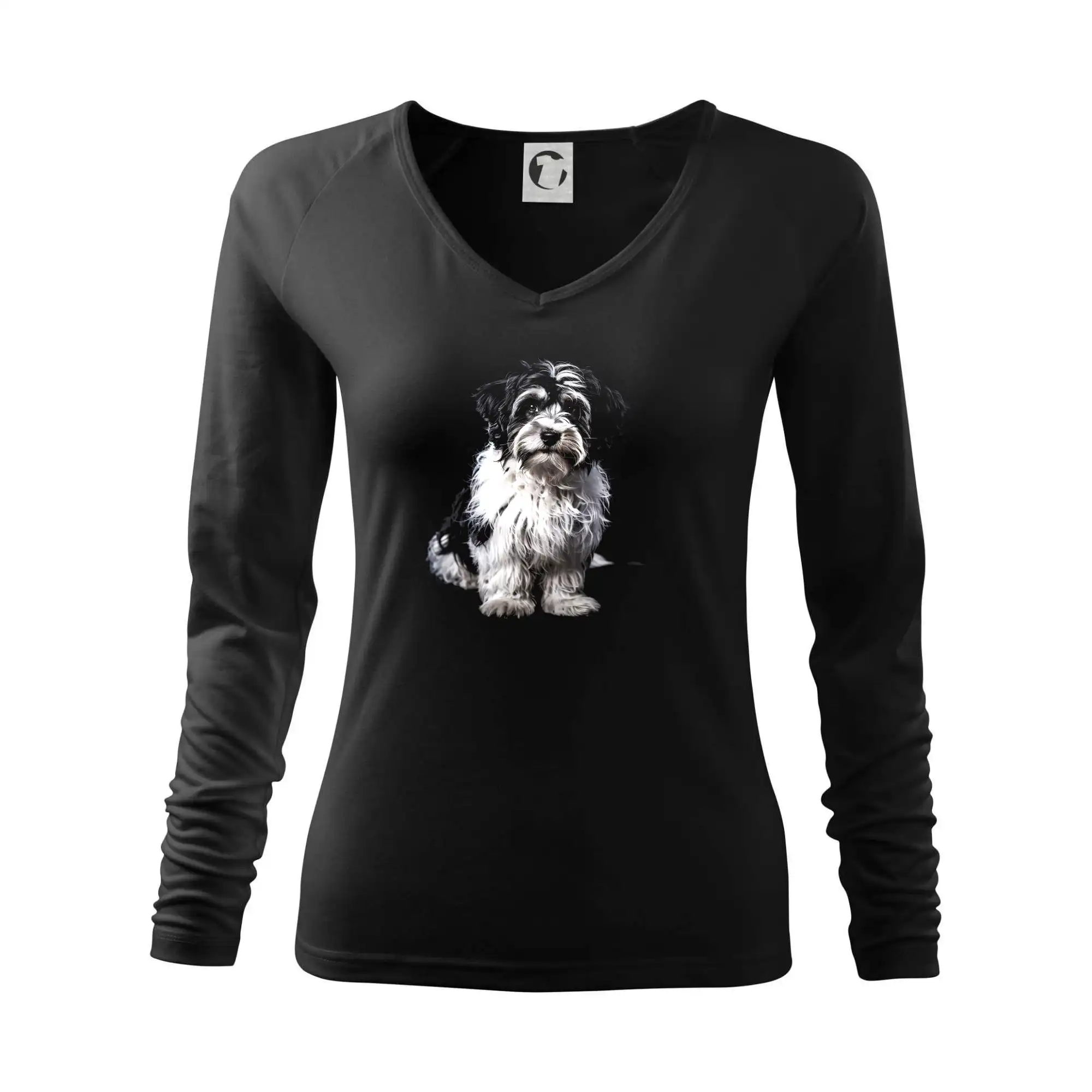 Ostatné psie plemená - Havanský psík čierna fotka - Tričko dámske Elegance