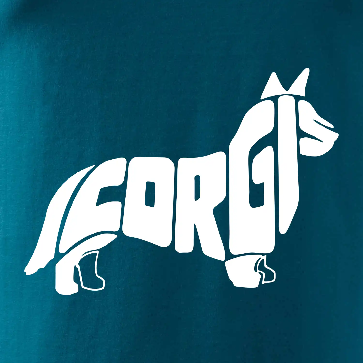 Corgi - nápis v těle