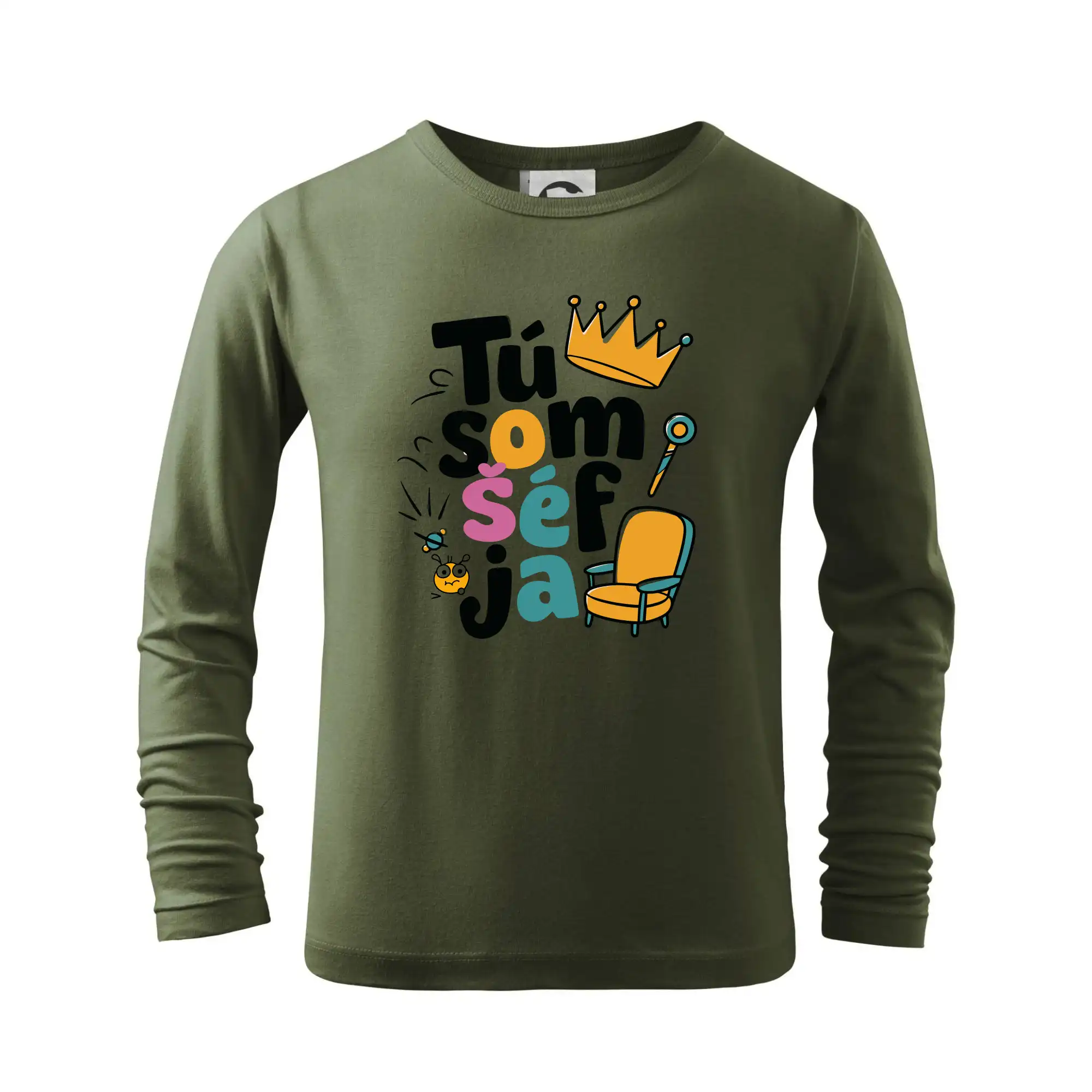Tu som šéf ja - barevny - Tričko detské Long Sleeve