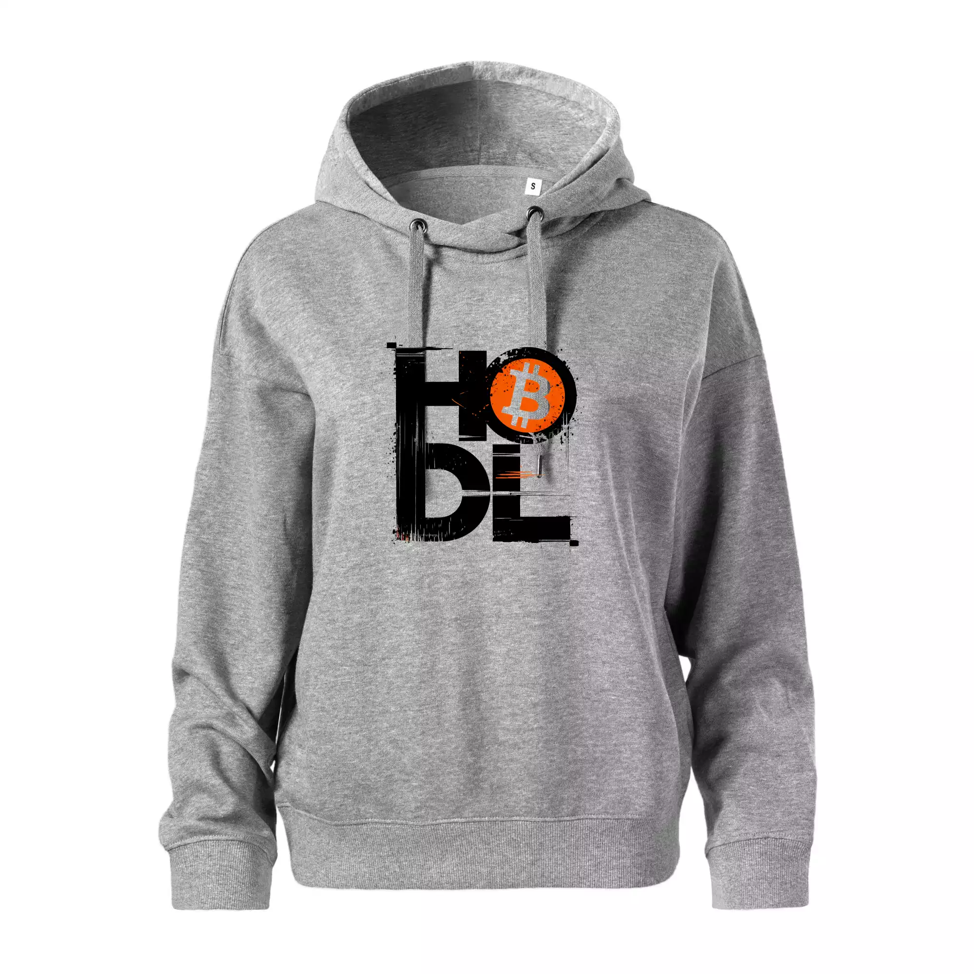 Hodl velký nápis a logo BTC