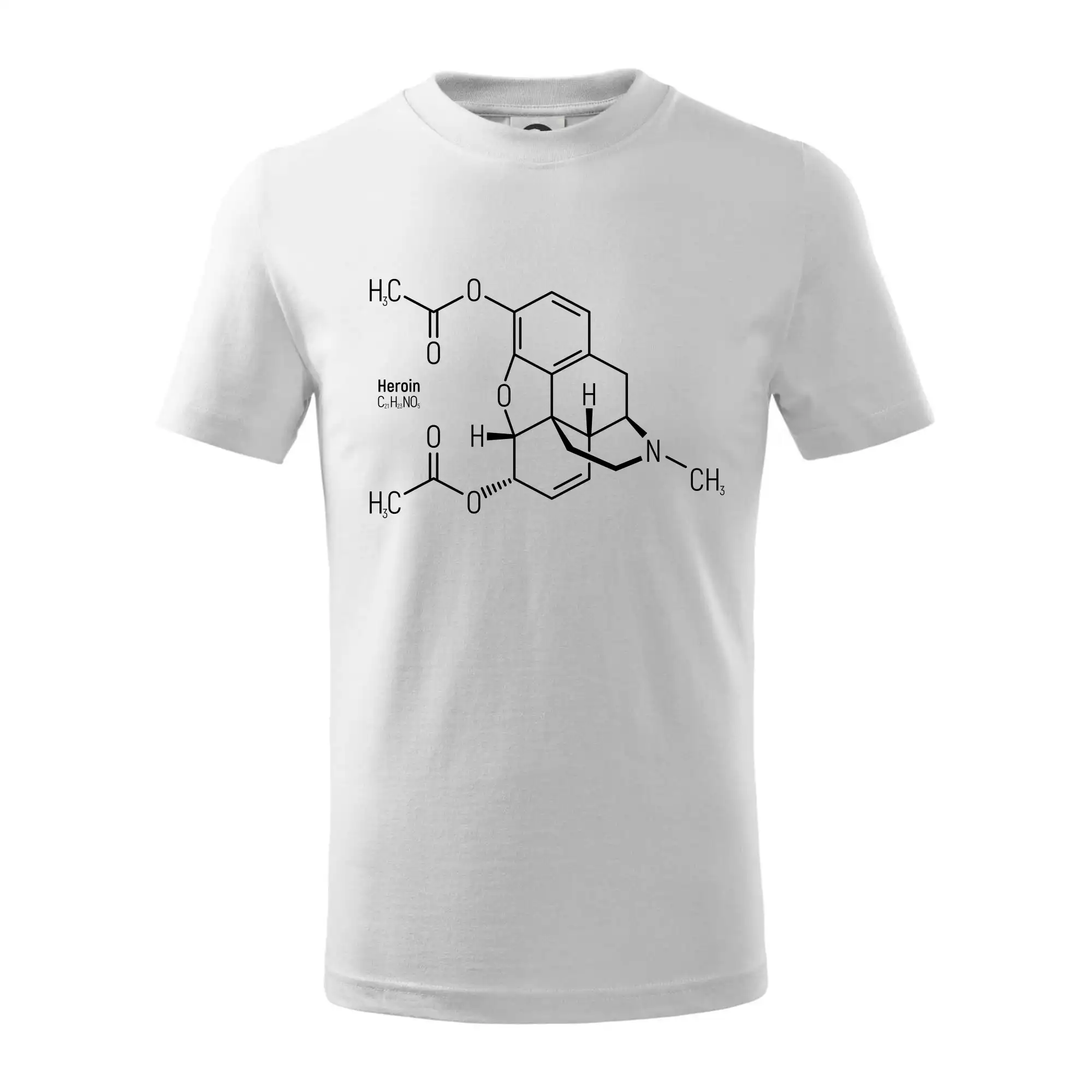 Vtipné tričká pre Chemiky - Molekulárna štruktúra Heroín - Tričko detské bavlnené