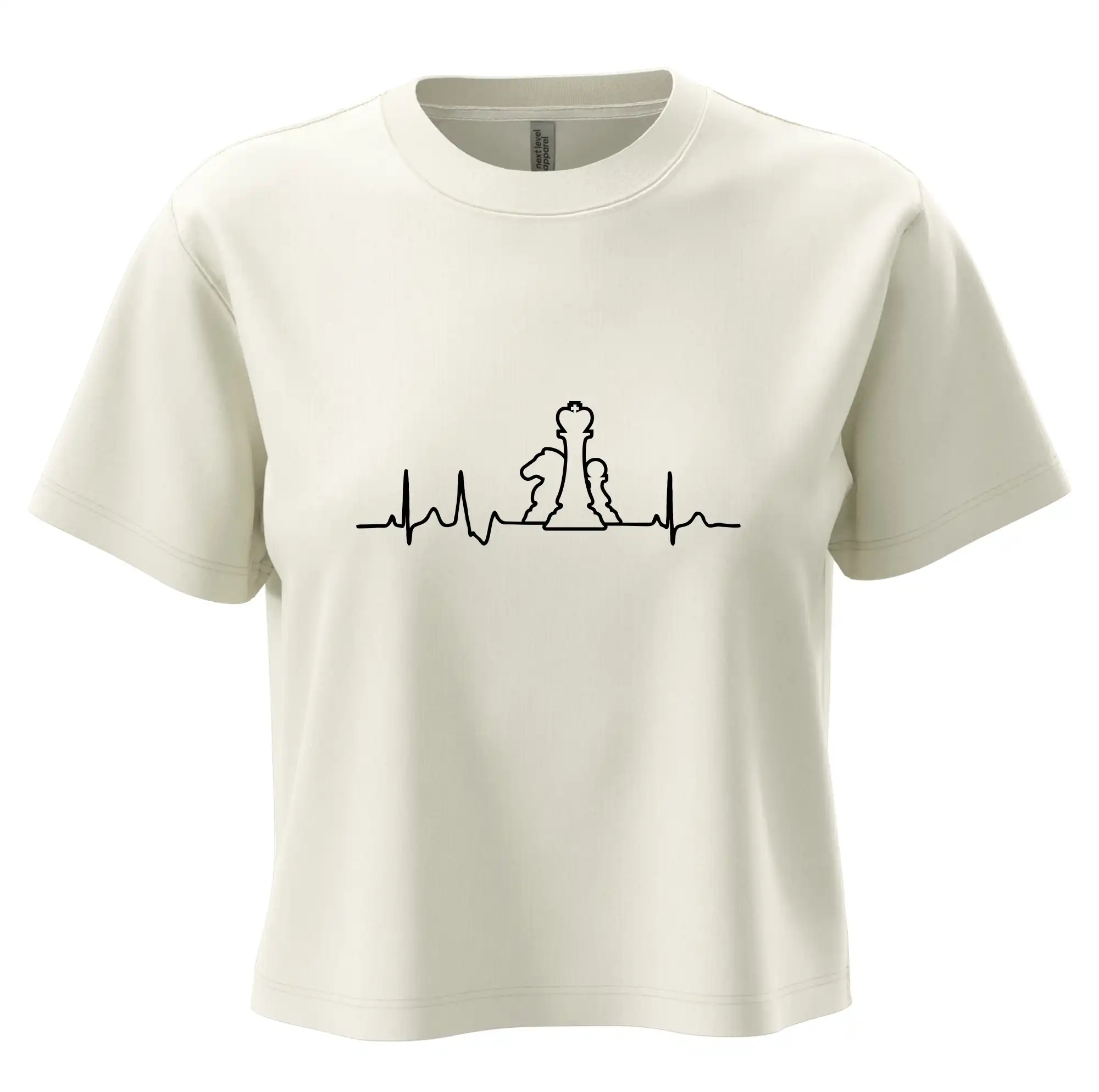 Tričká a mikiny so spoločenskými hrami  - EKG šach - Boxy cropped tričko OVERSIZE