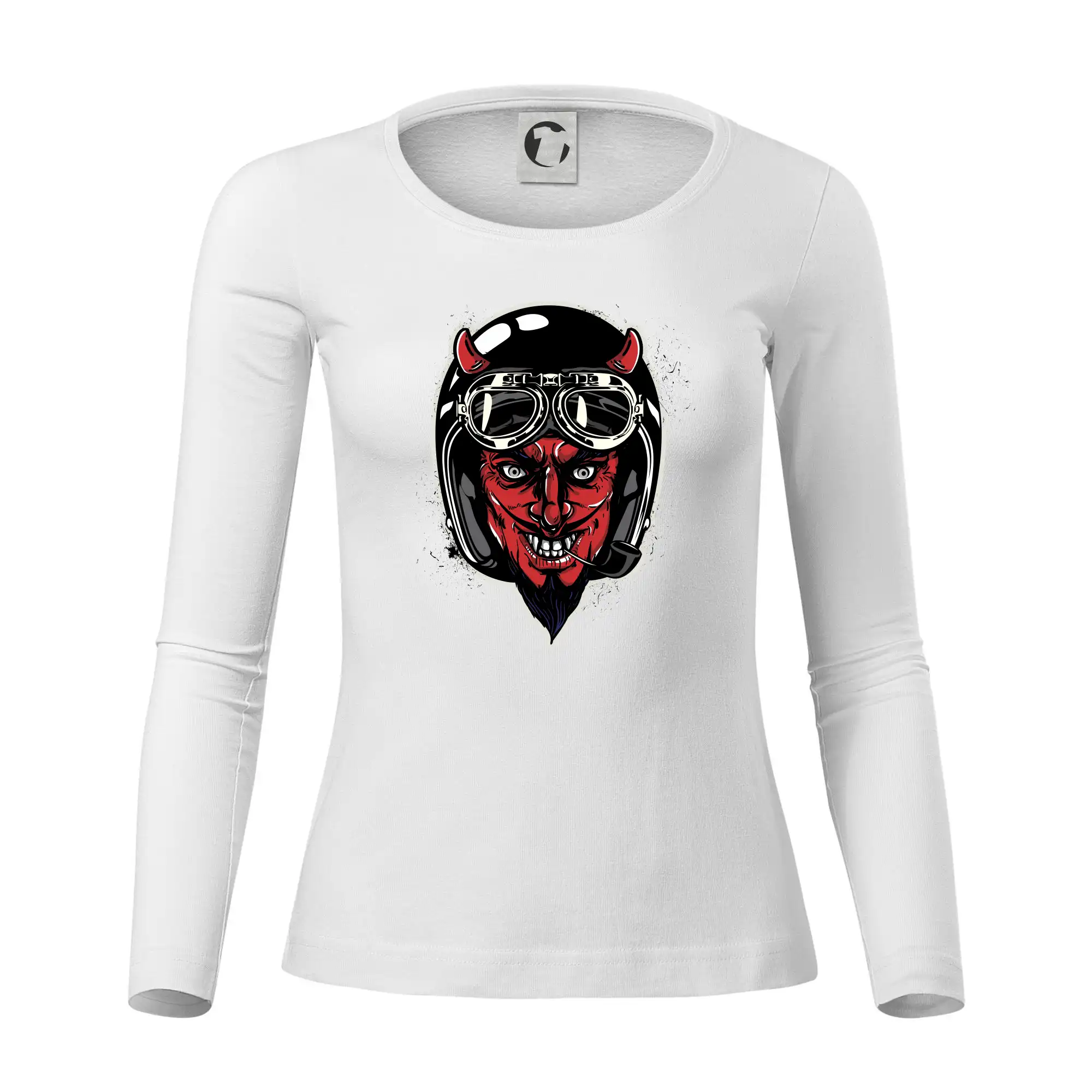 Chopper triko - Diabol motorkár - Dámske tričko FIT-T LS - zužené