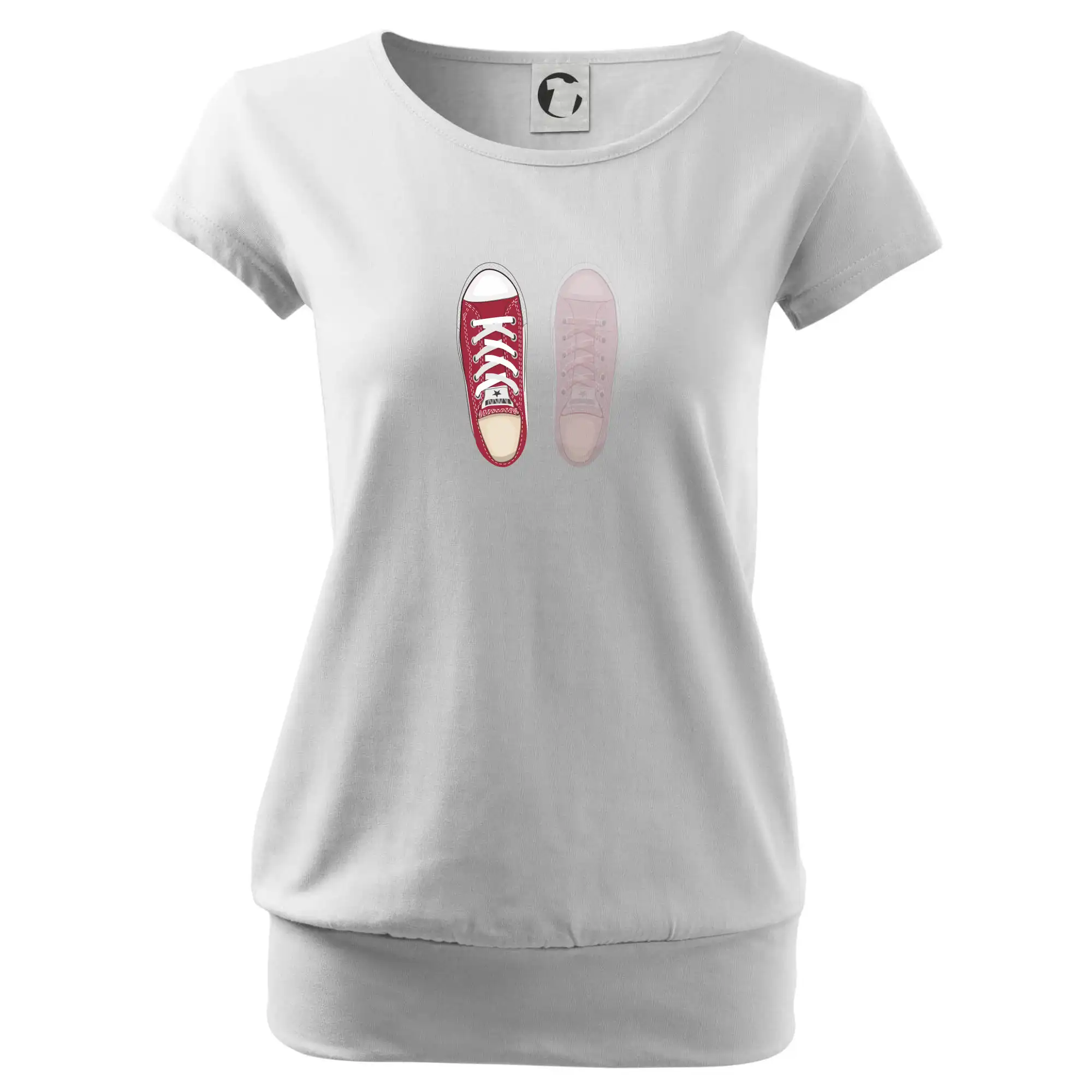 Tričká pre zamilovaných - Parové topánky - červené - Voľné tričko city