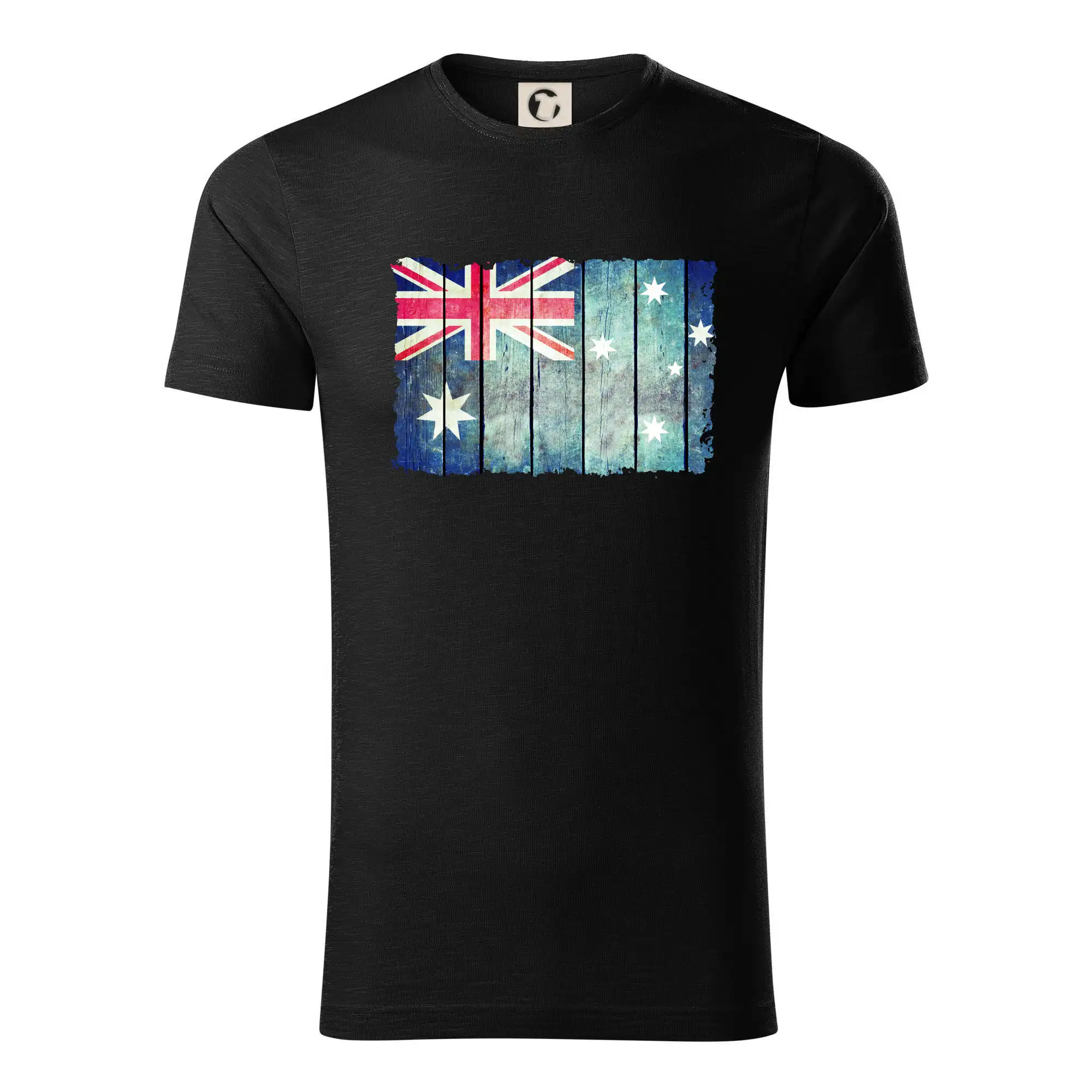 Motívy štátnych vlajok - Austrália - vlajka na doskovej stene   - Tričko z organickej bavlny