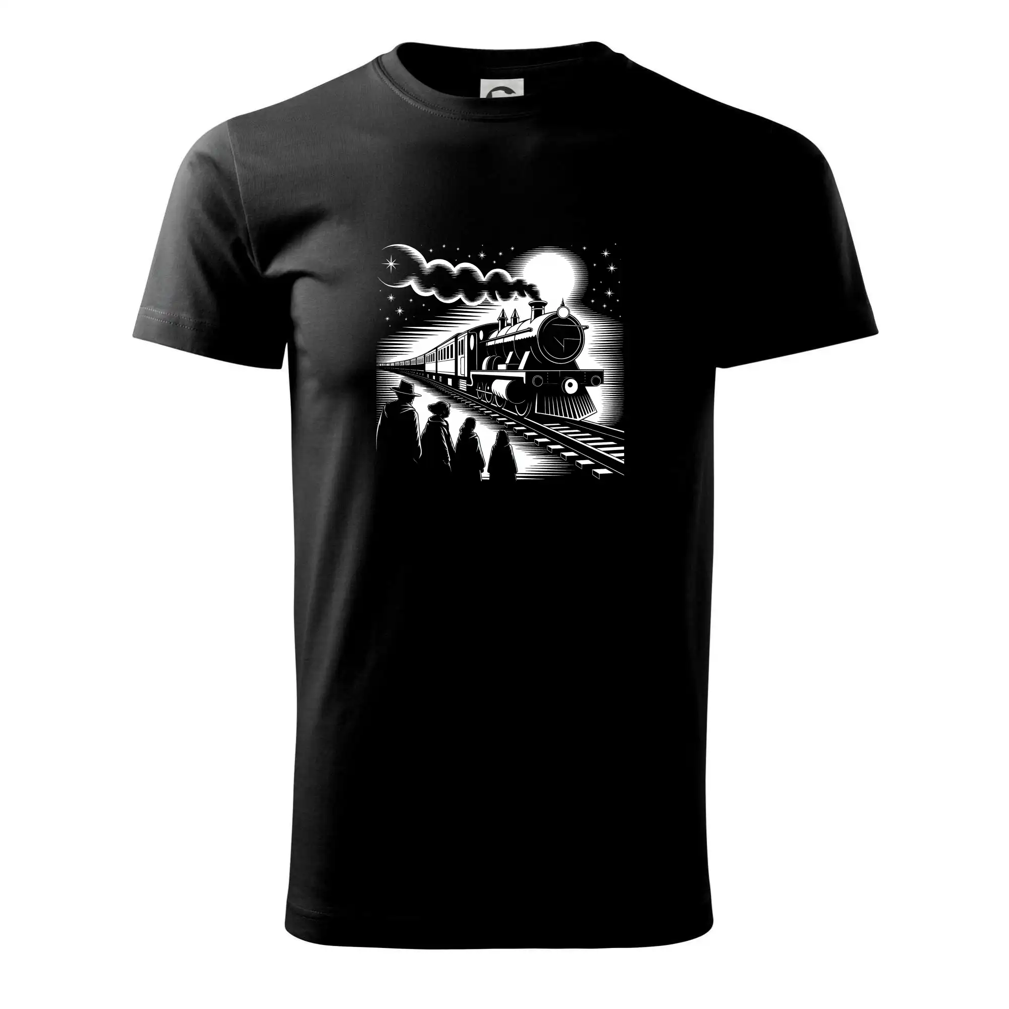 Filmové tričká - Hogwarts Express čiernobiely - Tričko extra veľké  (5-8XL)