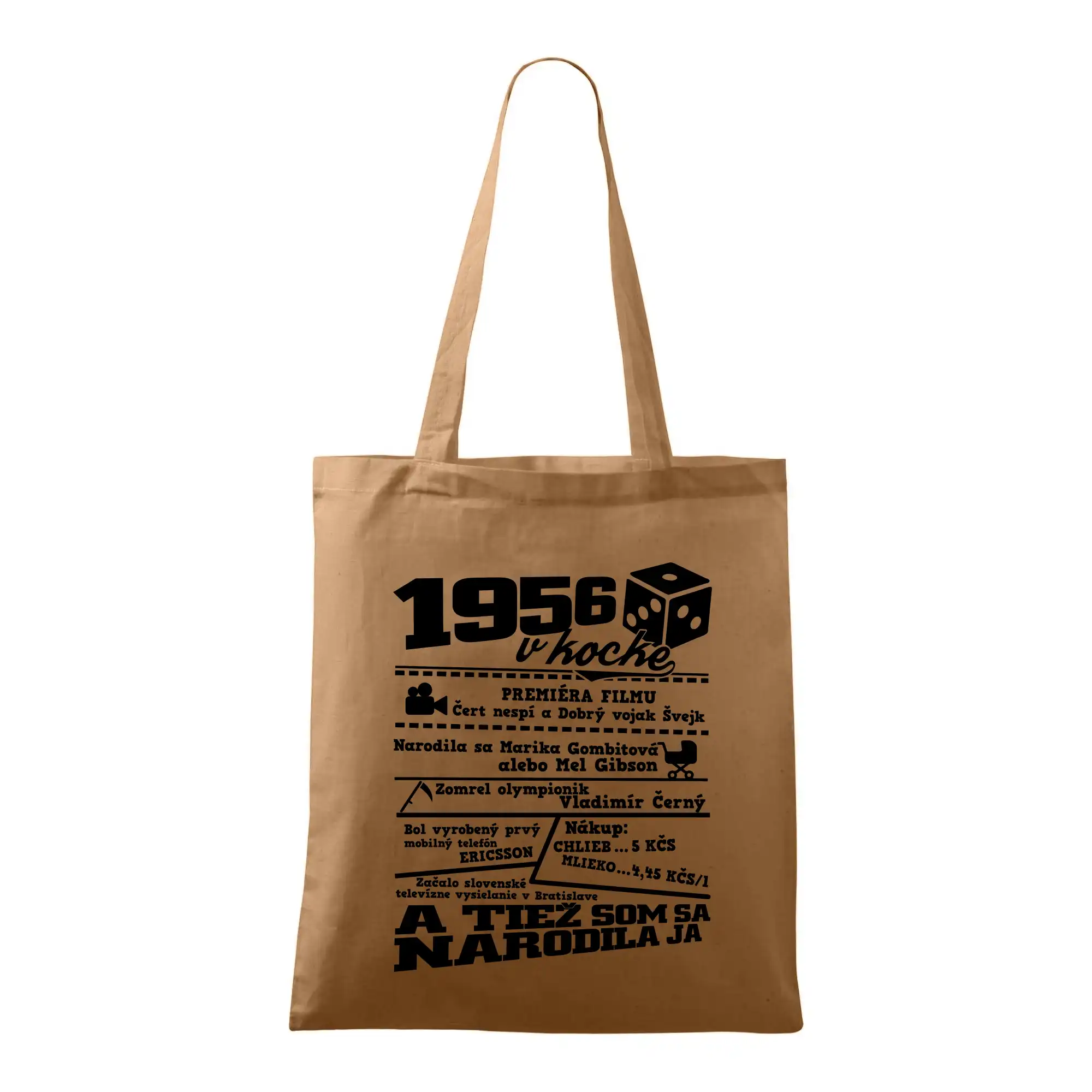 Narodeniny v kocke - 1956 v kocke - Taška bavlnená