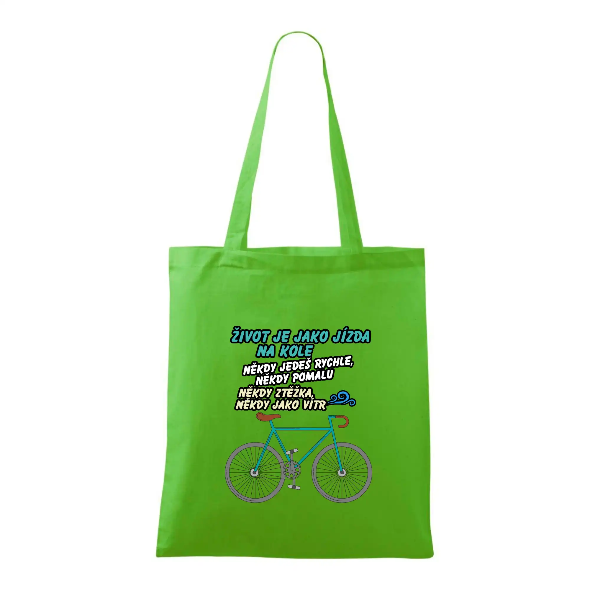 Tričko ako darček pre cyklistu - Život je jako jízda na kole - Taška bavlnená