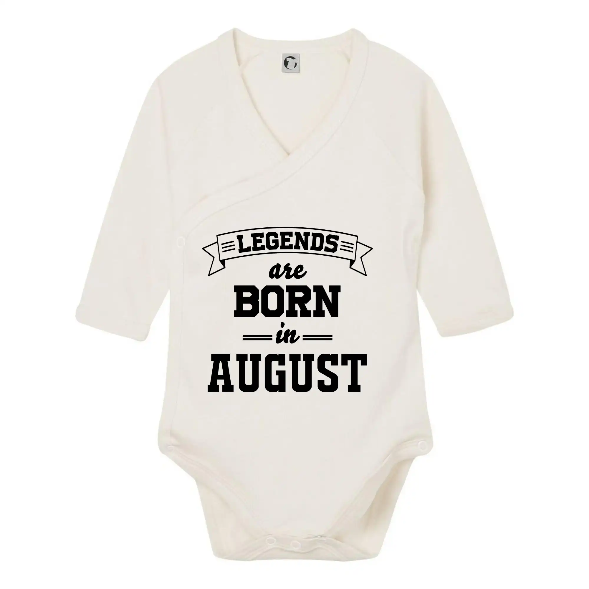 Tričká pre narodených v januáriv auguste - Legends are born in August - Body zavinovacie s dlhým rukávom