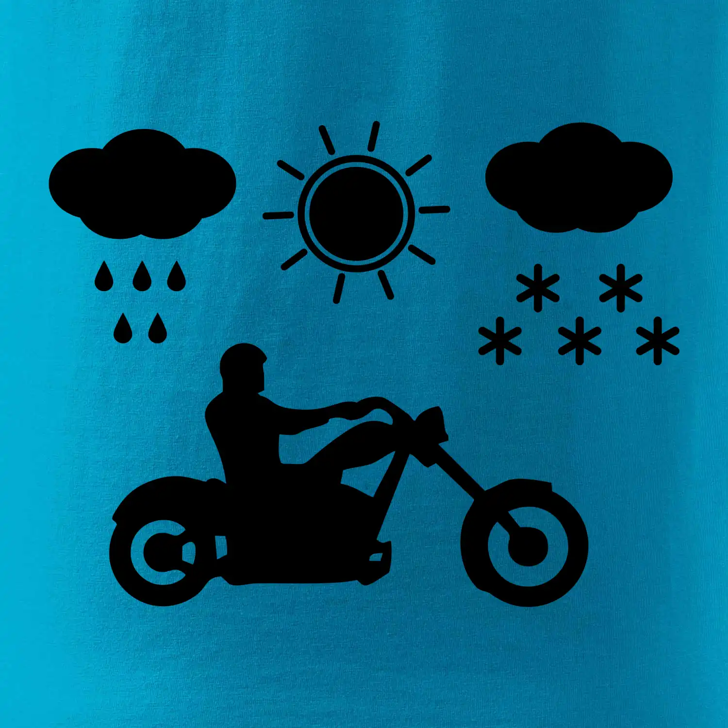 Motorkář za každého počasí - chopper