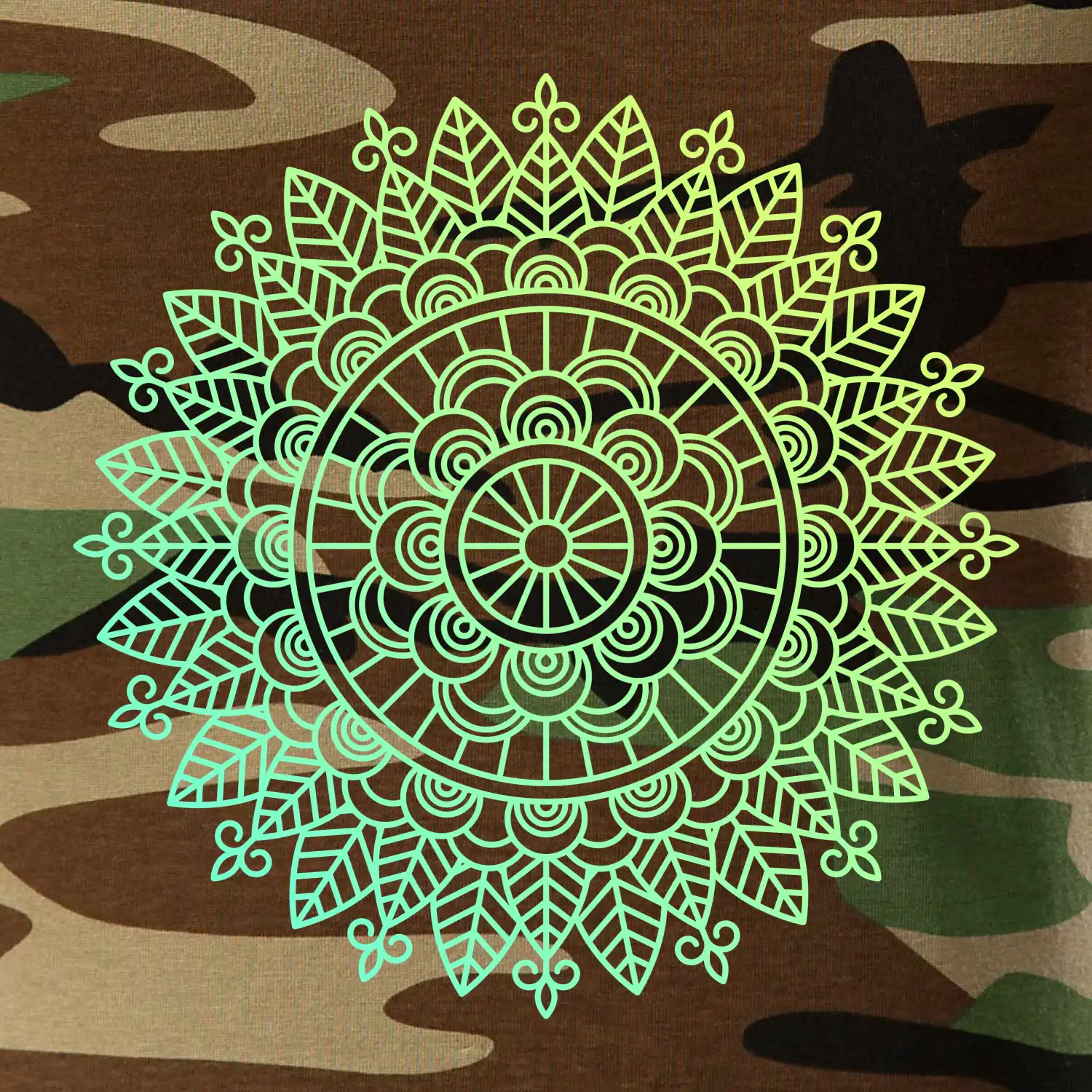 Mandala zelenožlutá