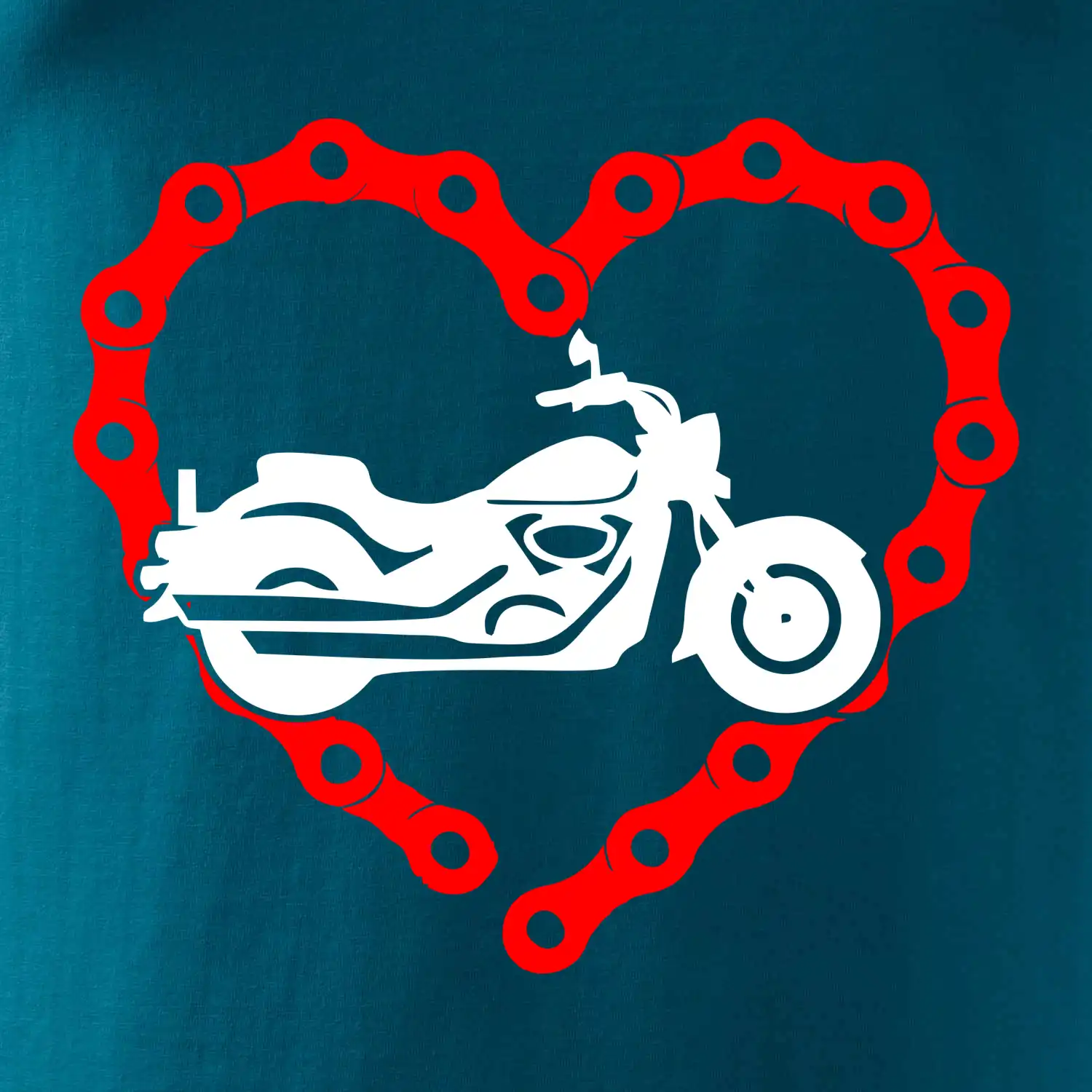 Moto srdce řetěz - chopper