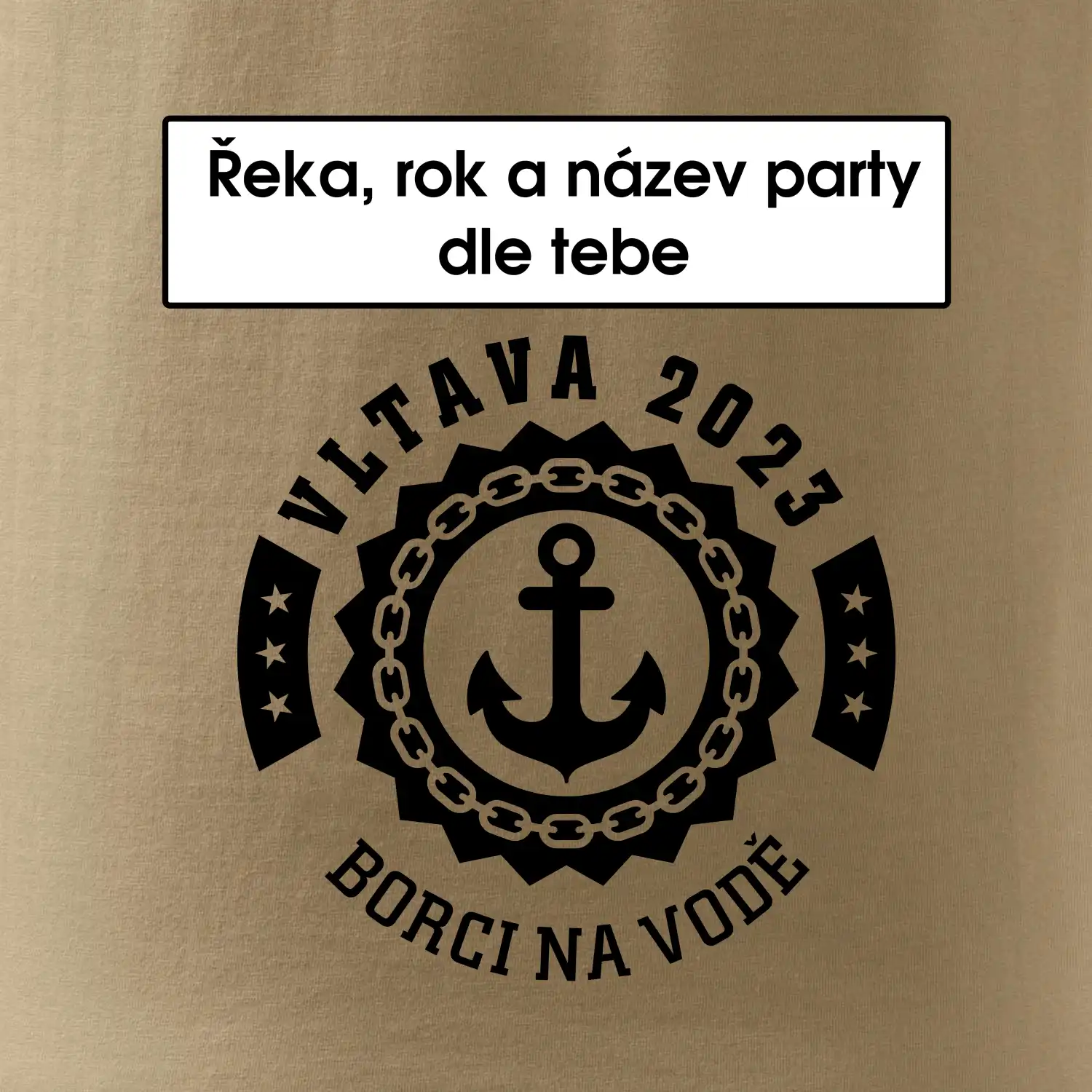 Na vodu - kotva (vlastní nápis)