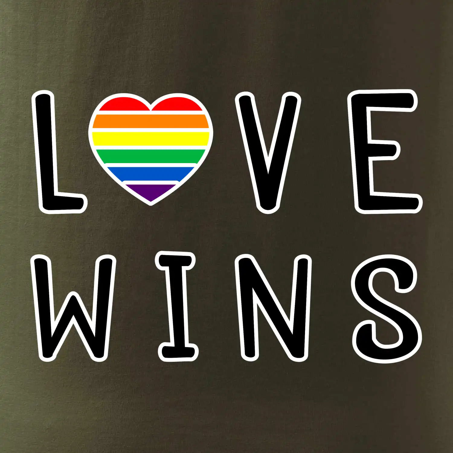 Love wins nápis