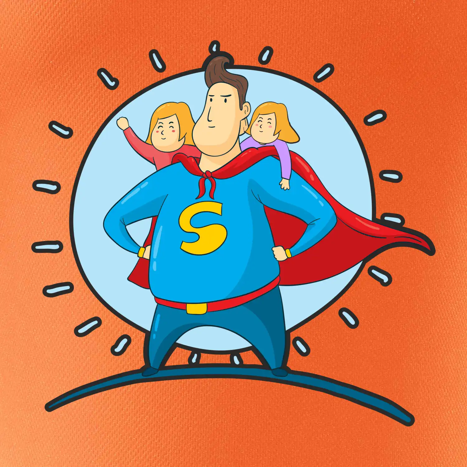 Táta superman - holka a holka