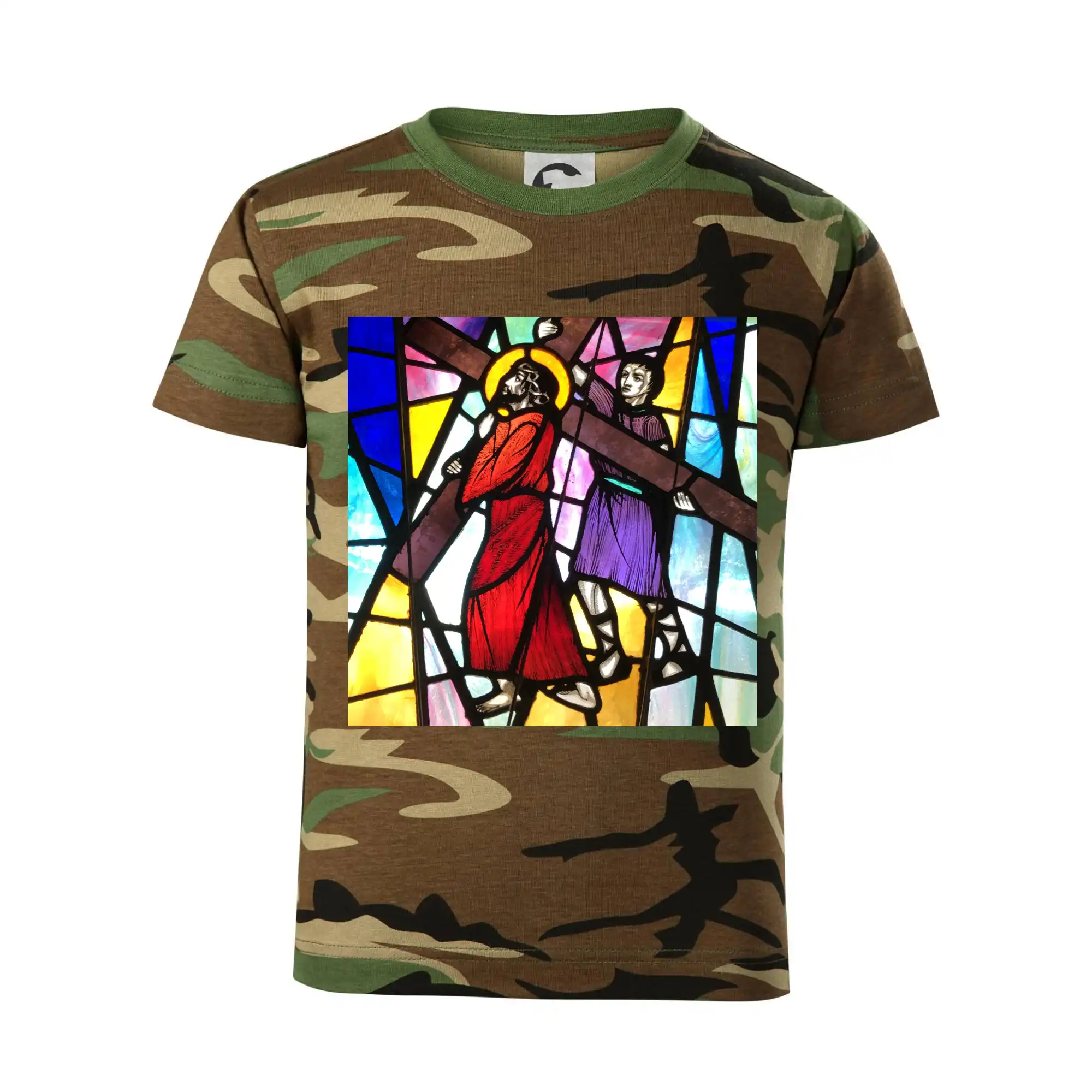 Vitráž - Ježíš a kříž