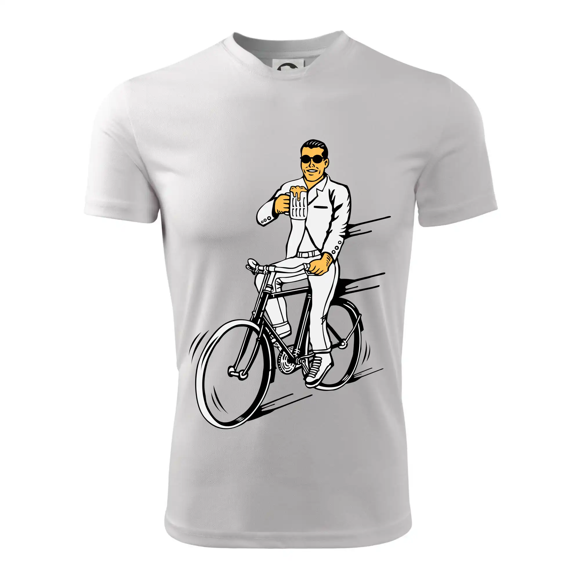 Gentleman na kole s pivem