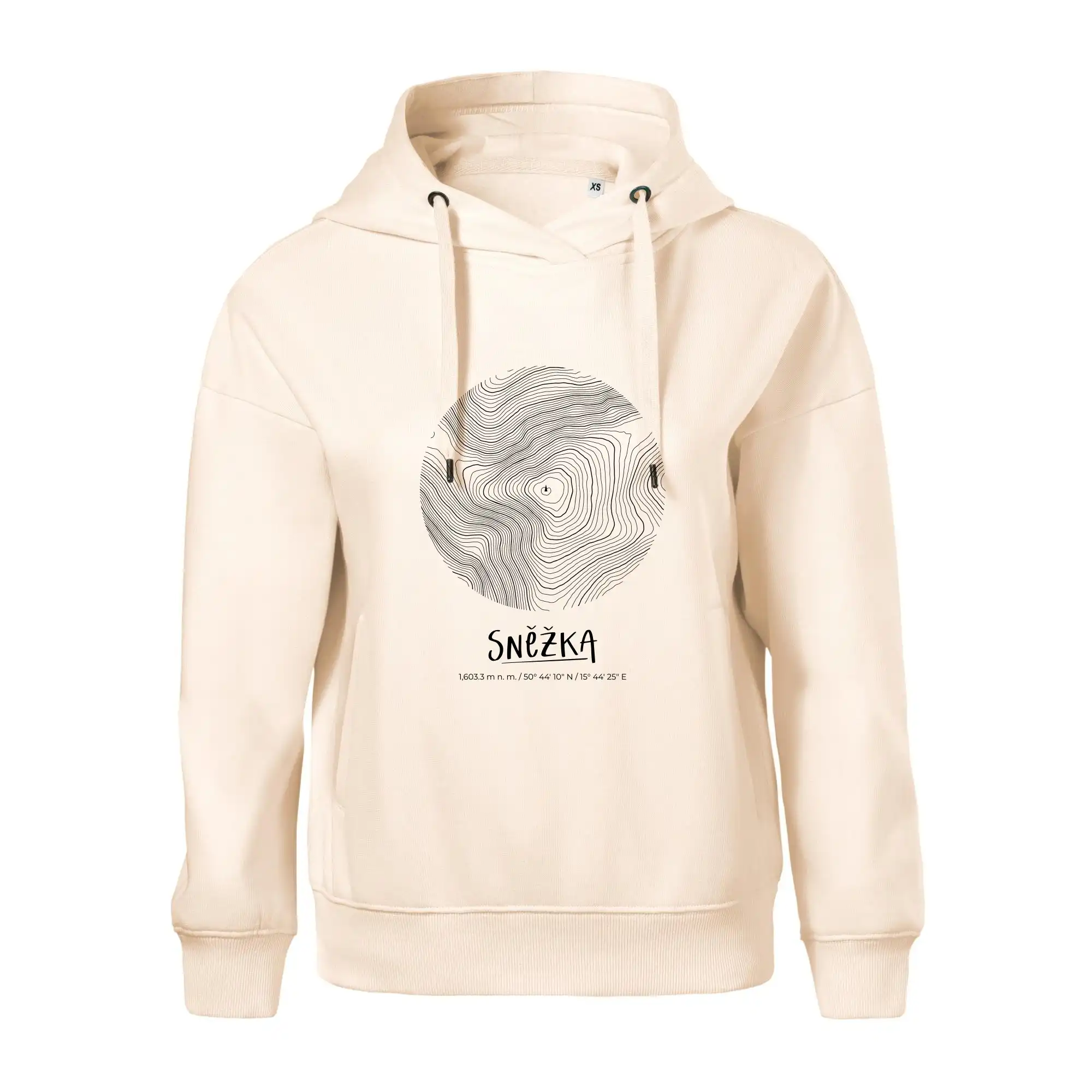 Sněžka - vrstevnice v kruhu