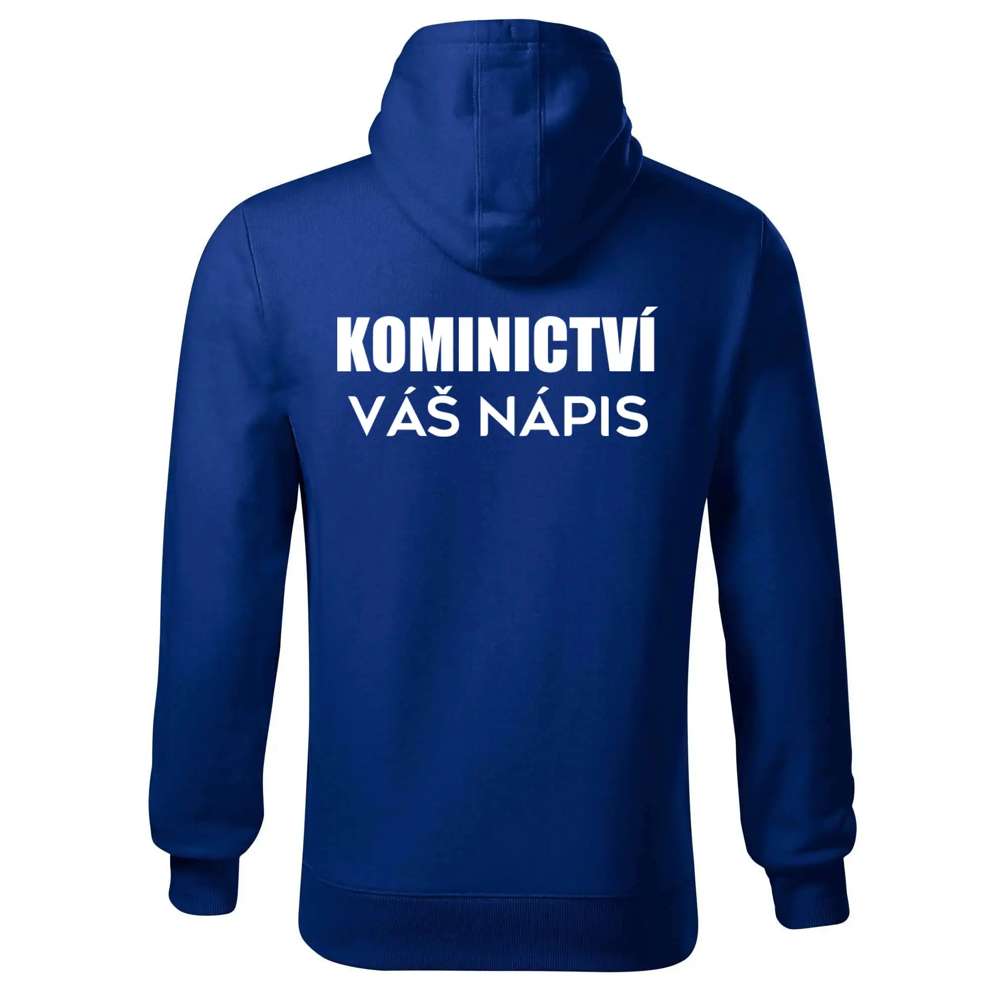 Kominík logo + nápis na zádech