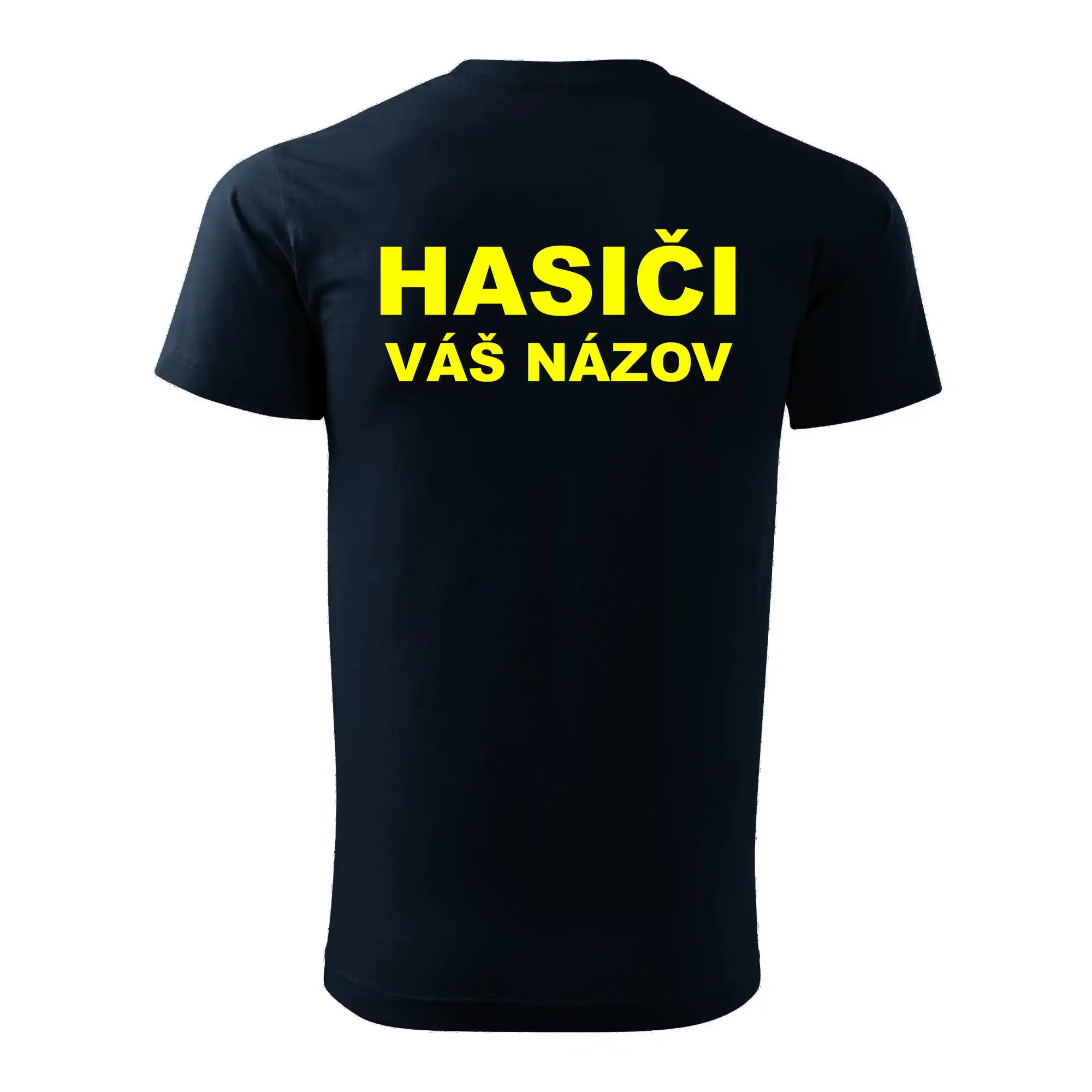 Hasiči - žltý nápis - váš názov zboru