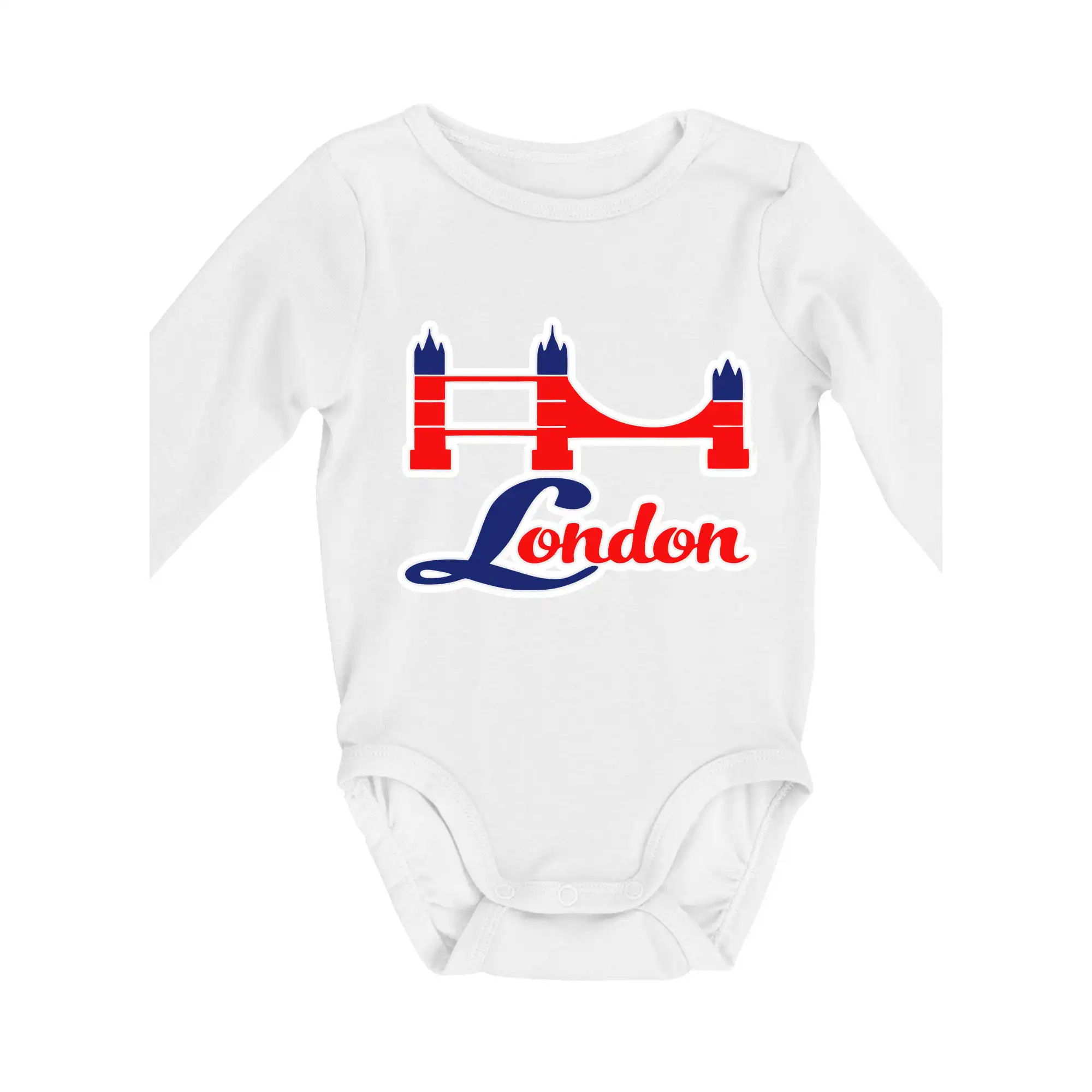 Tričká Anglicko - London most - Body dojčenské s dlhým rukávom