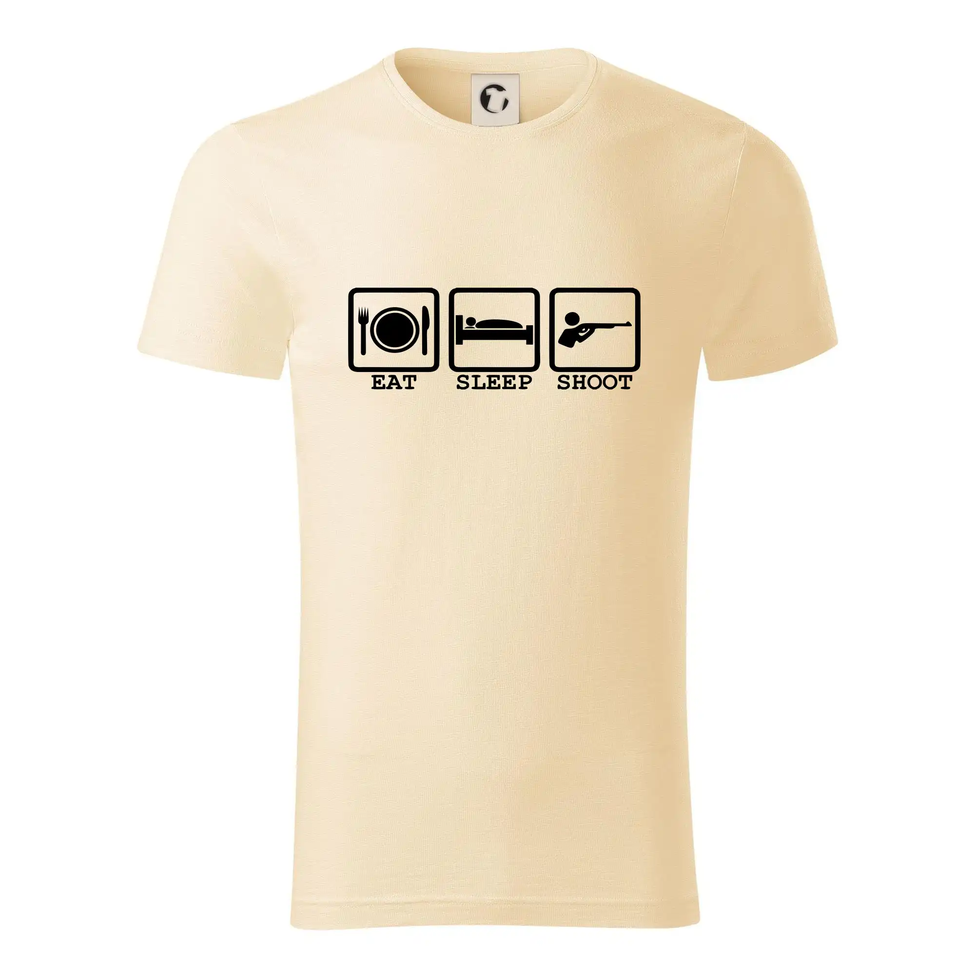 Eat sleep repeat - Eat sleep shot - Tričko z organickej bavlny