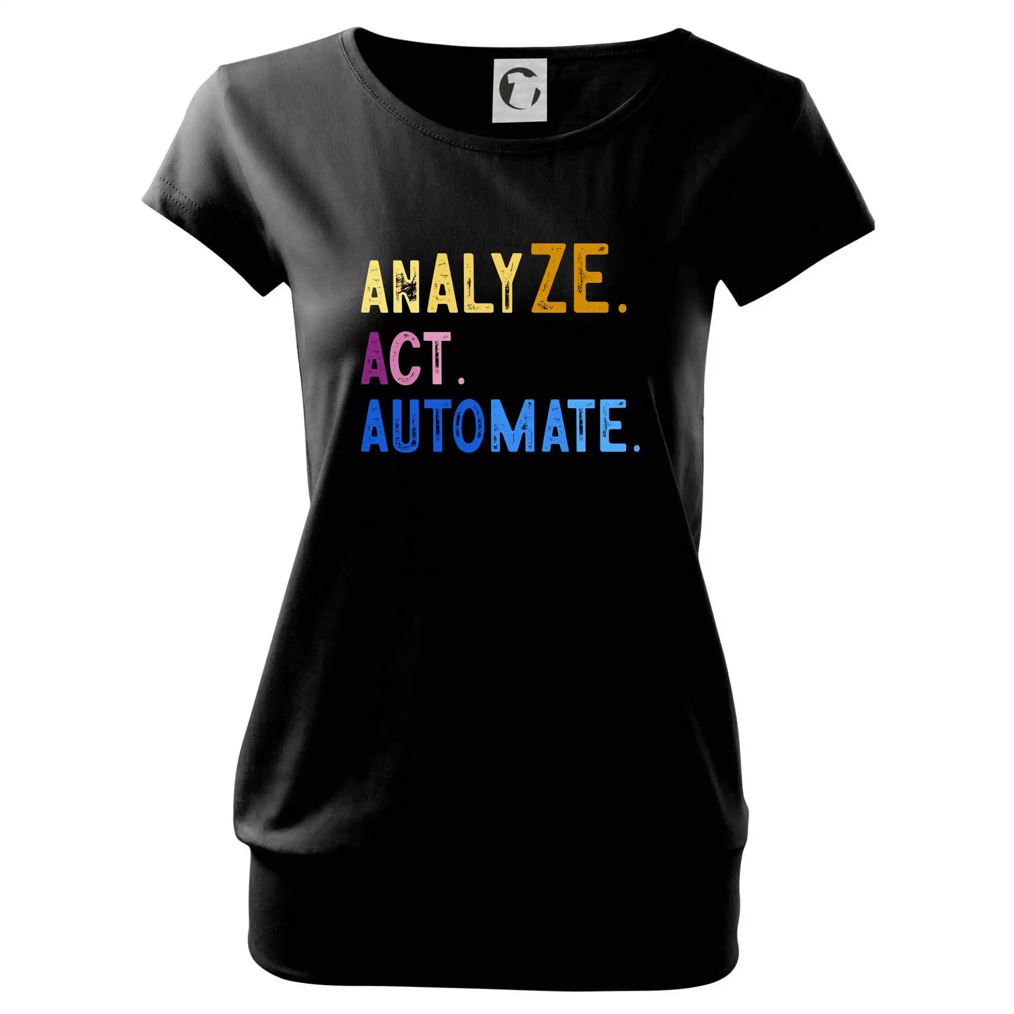 Tričká pre ajťákov - Analyze act automate - Voľné tričko city