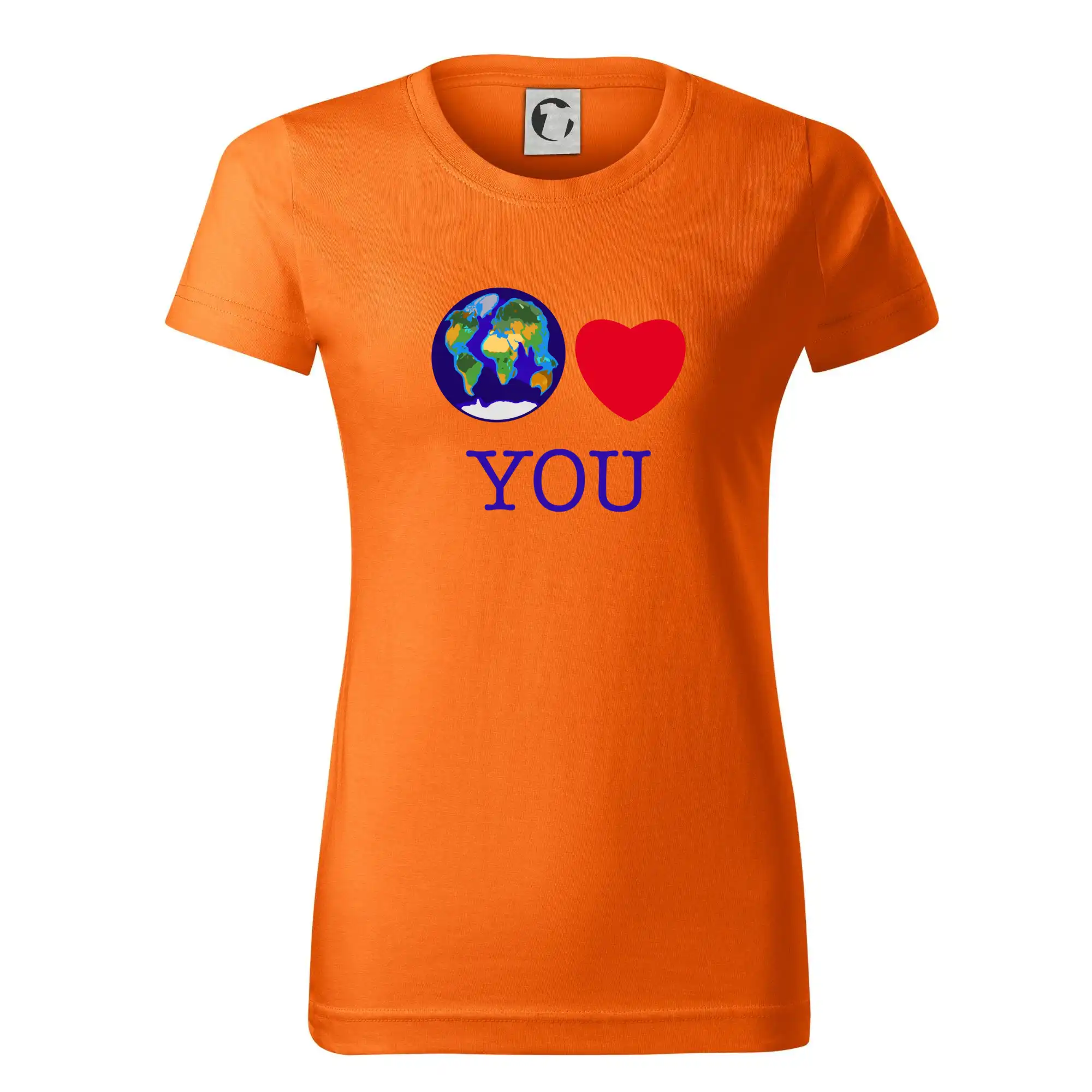 Vesmirne tričká - Svet Ťa miluje world loves you - Dámske tričko basic - ľahko voľnejšie a dlhšie