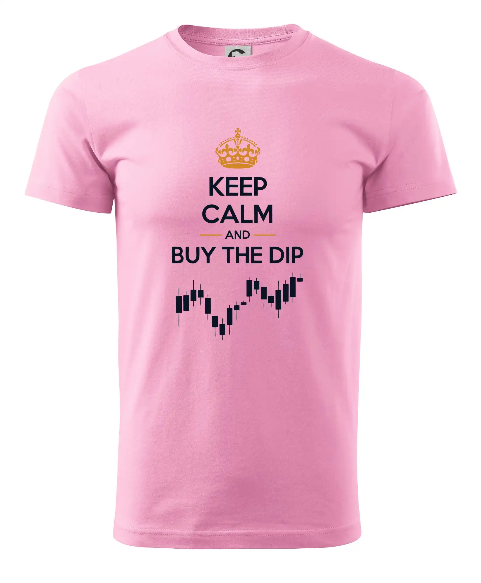 Keep Calm and Buy the Dip - koruna a graf - Pánske tričko nižšej gramáže