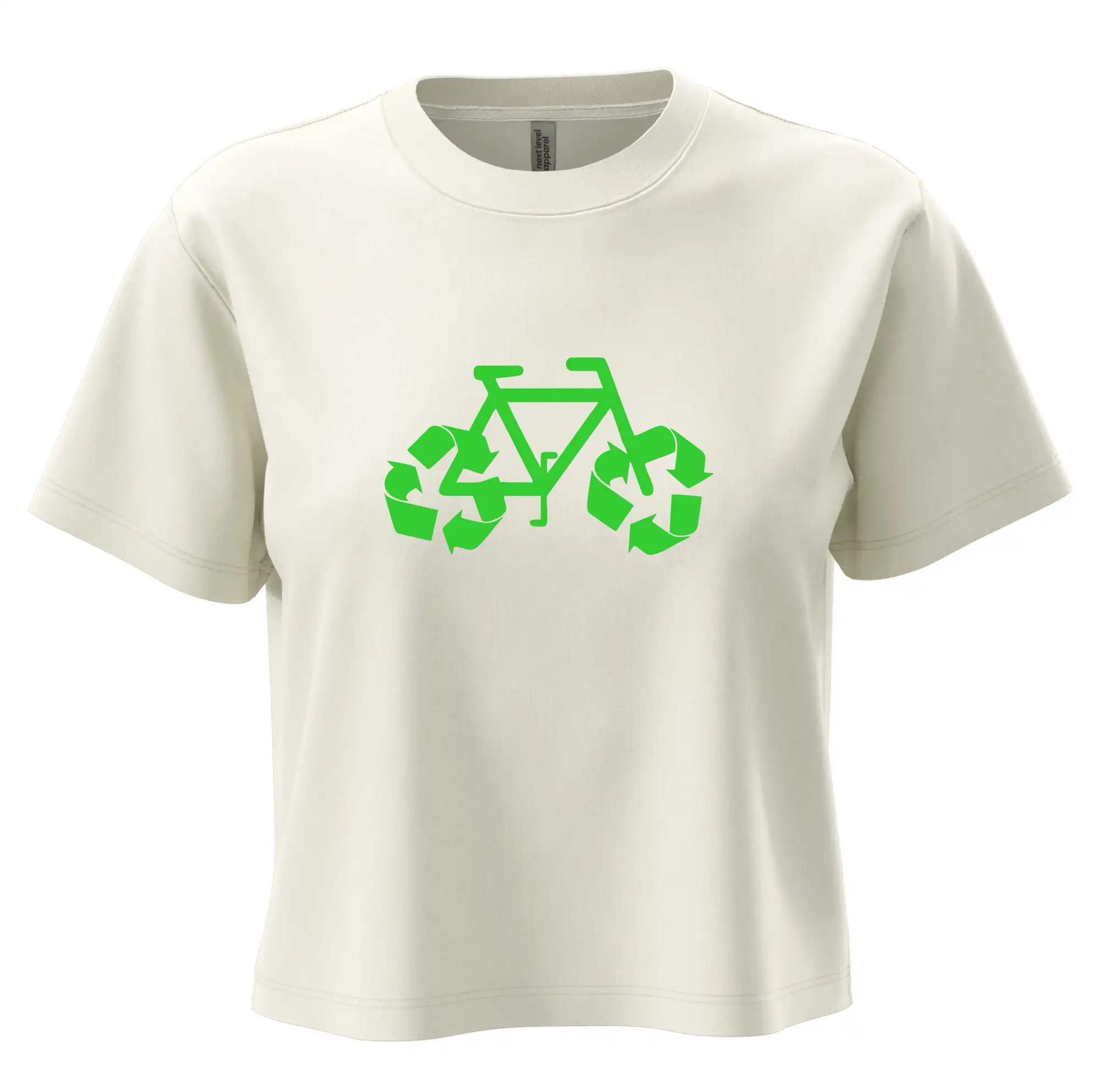 Tričko ako darček pre cyklistu - Bicykel ekológia - Boxy cropped tričko OVERSIZE