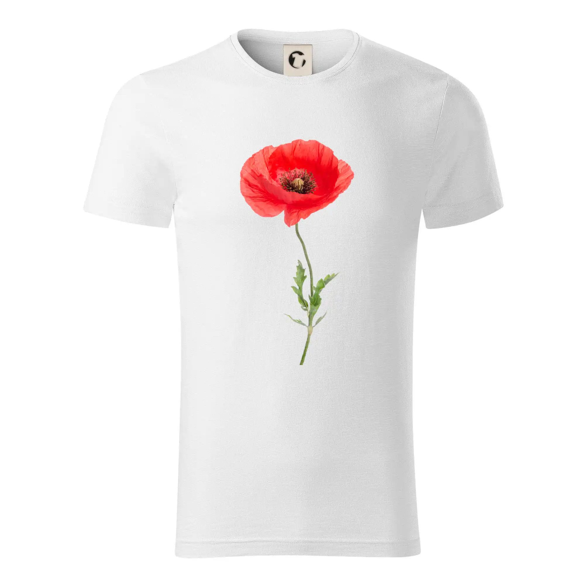 Tričká s kvetinami - Vlčí mak - kreslený - Tričko z organickej bavlny