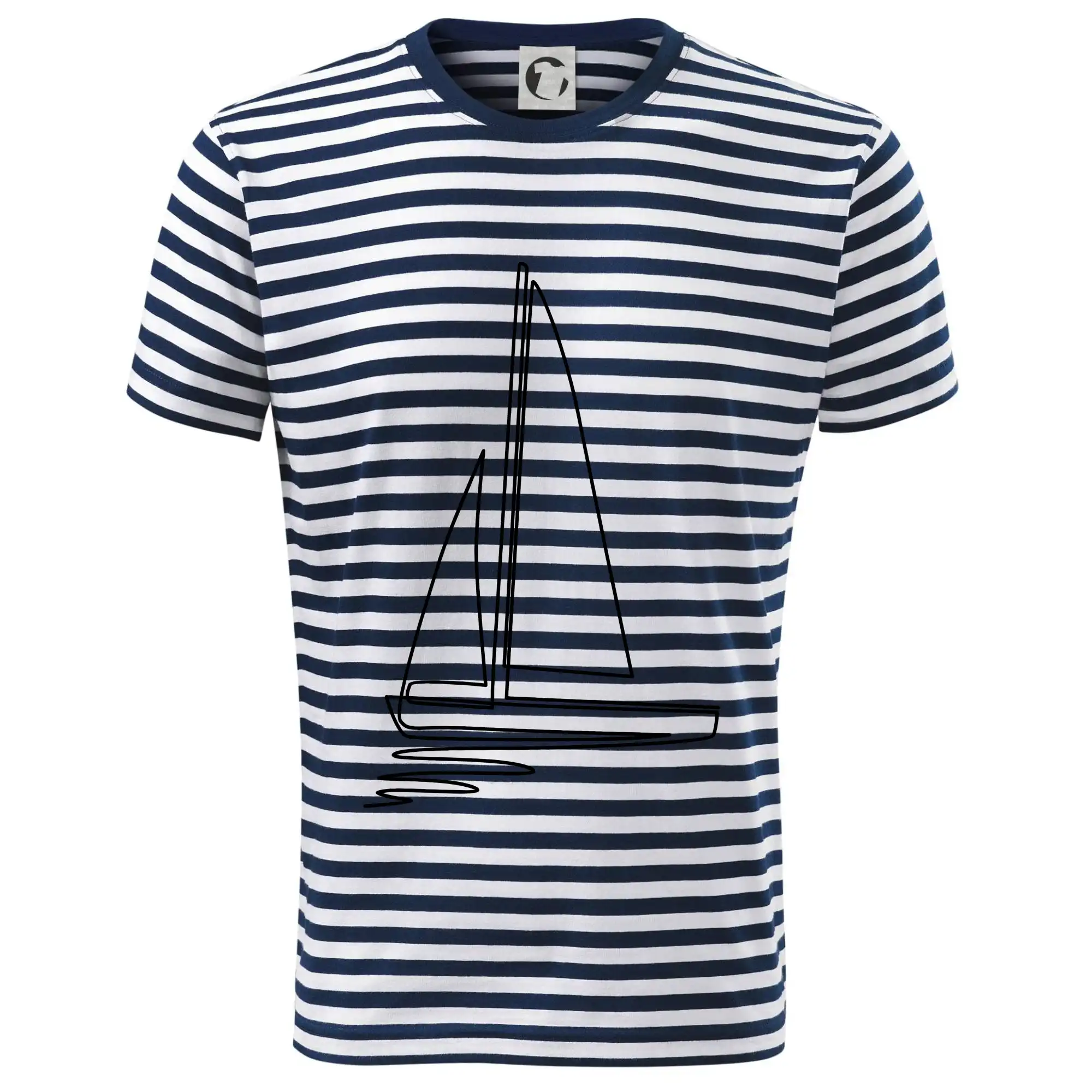 Tričká a mikiny s obrázkami jedným ťahom - Plachetnica jedným ťahom - Dětské triko na vodu