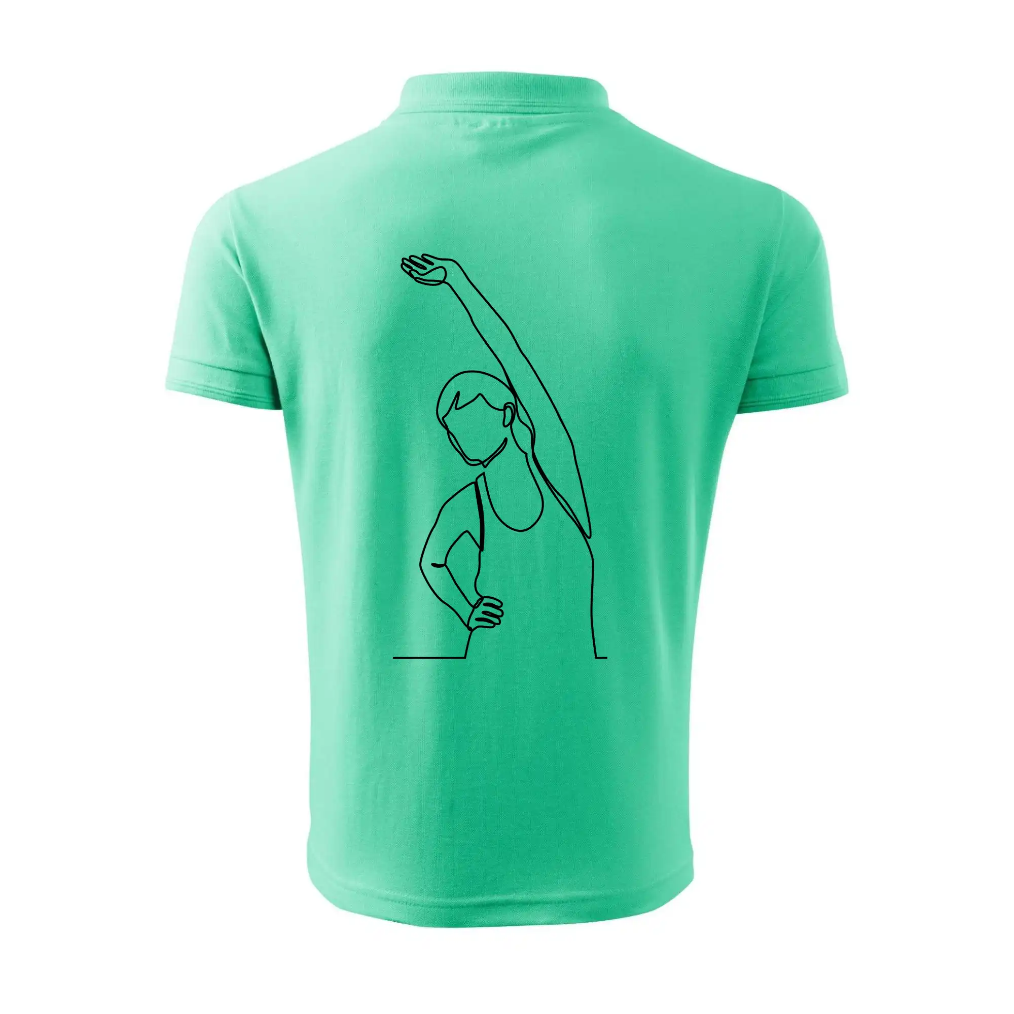 Protahující se žena jedním tahem