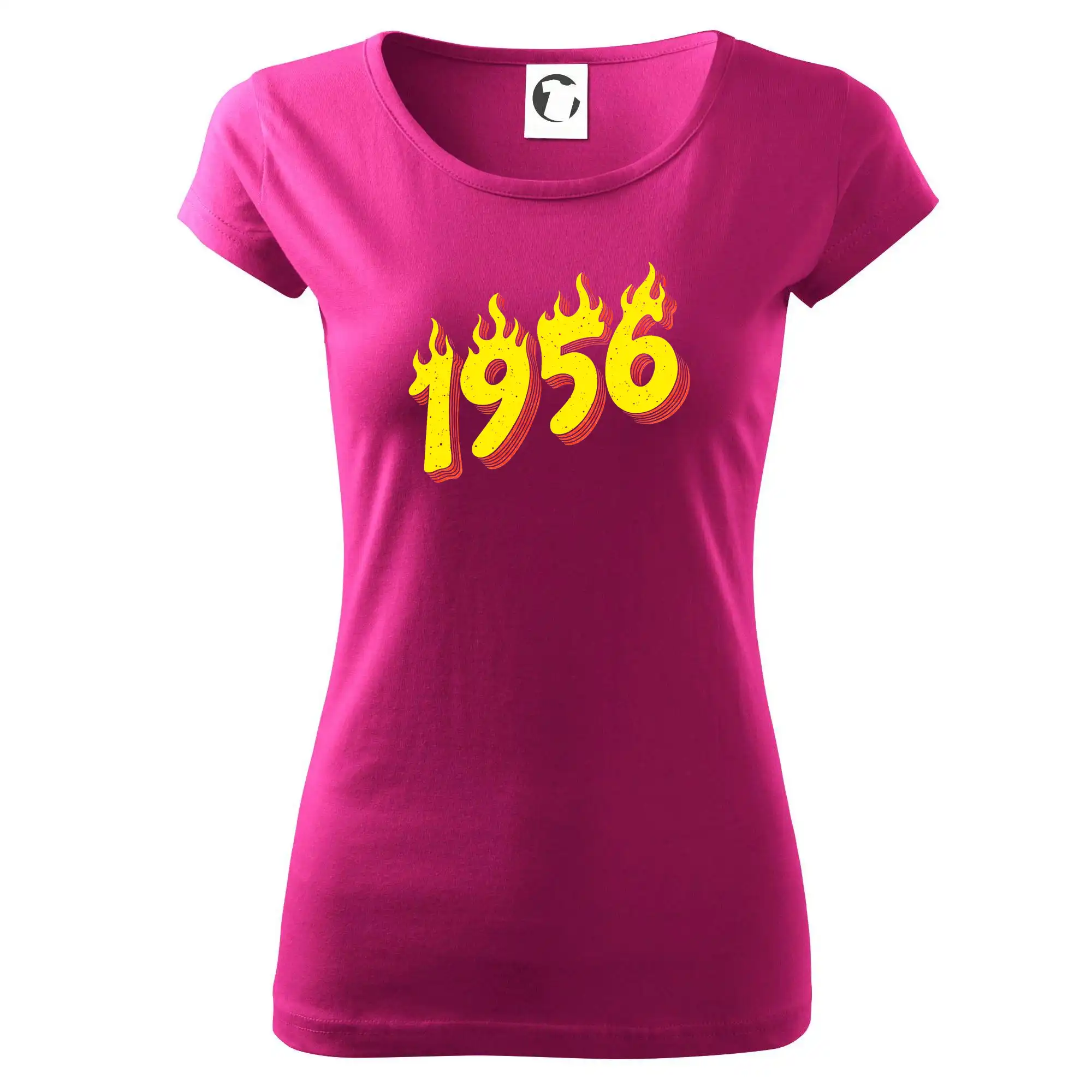 Trička s ročníkom 1956 - Narodeniny v ohni 1956 - Dámske tričko Pure