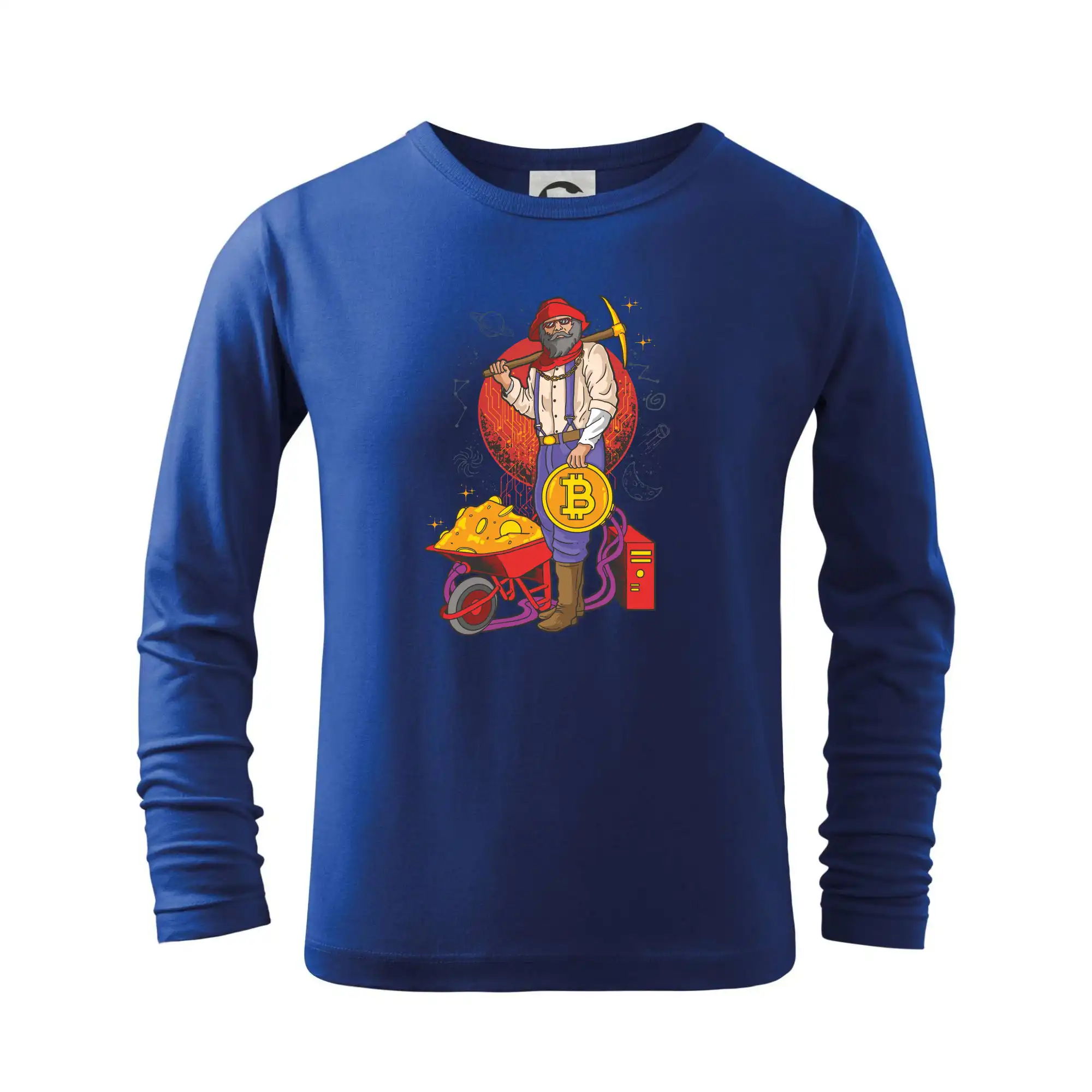 Horník těží bitcoiny