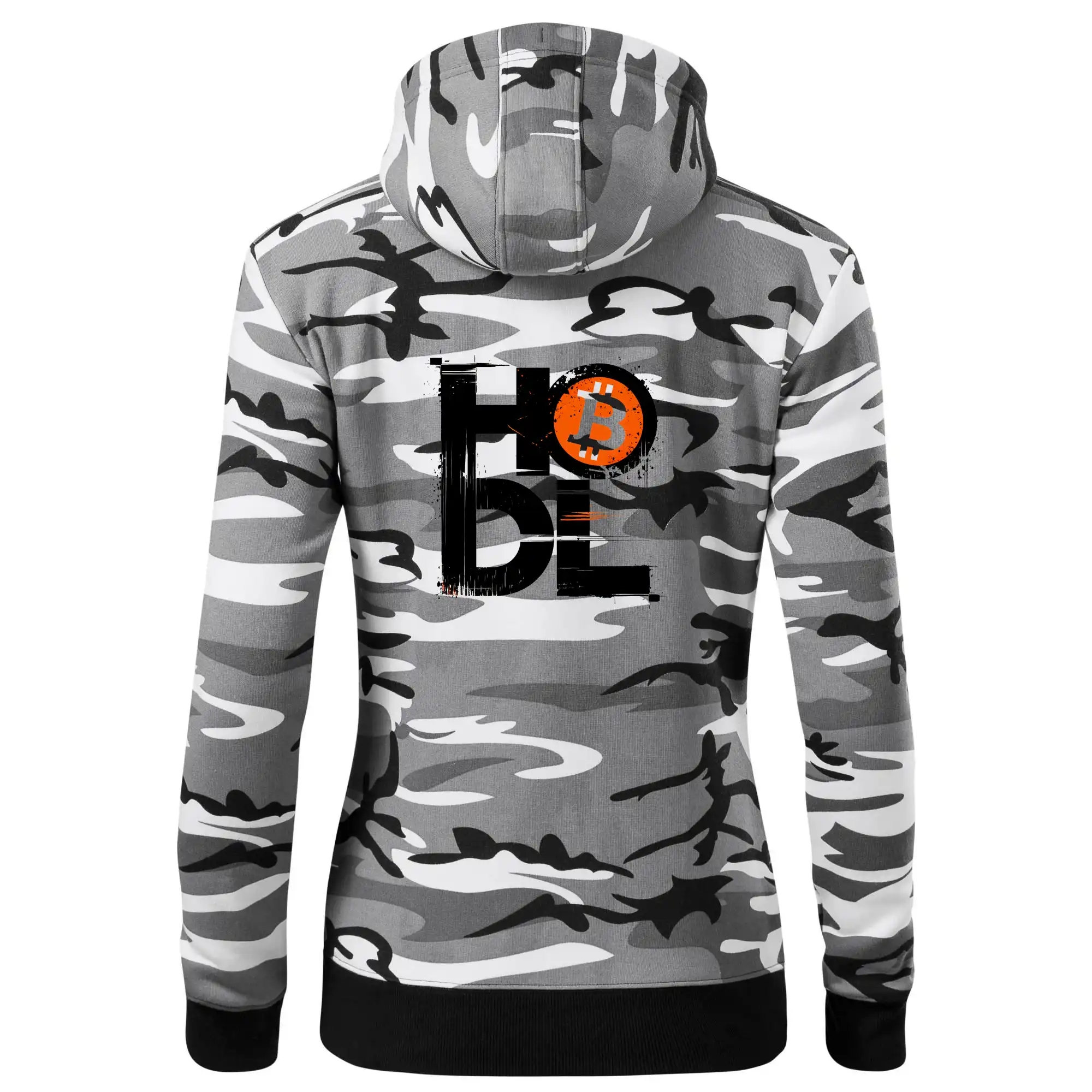 Hodl velký nápis a logo BTC