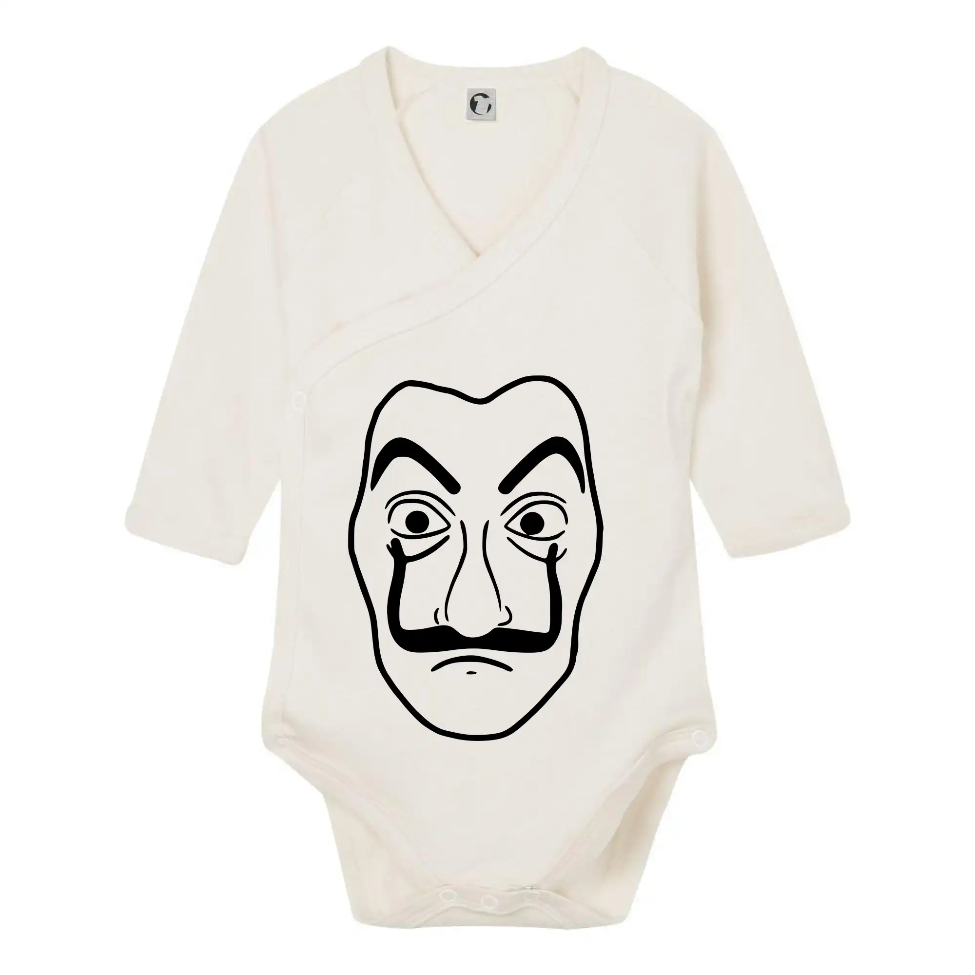 Seriálové tričká - Maska do tlačiarne peňazí - Body zavinovacie s dlhým rukávom