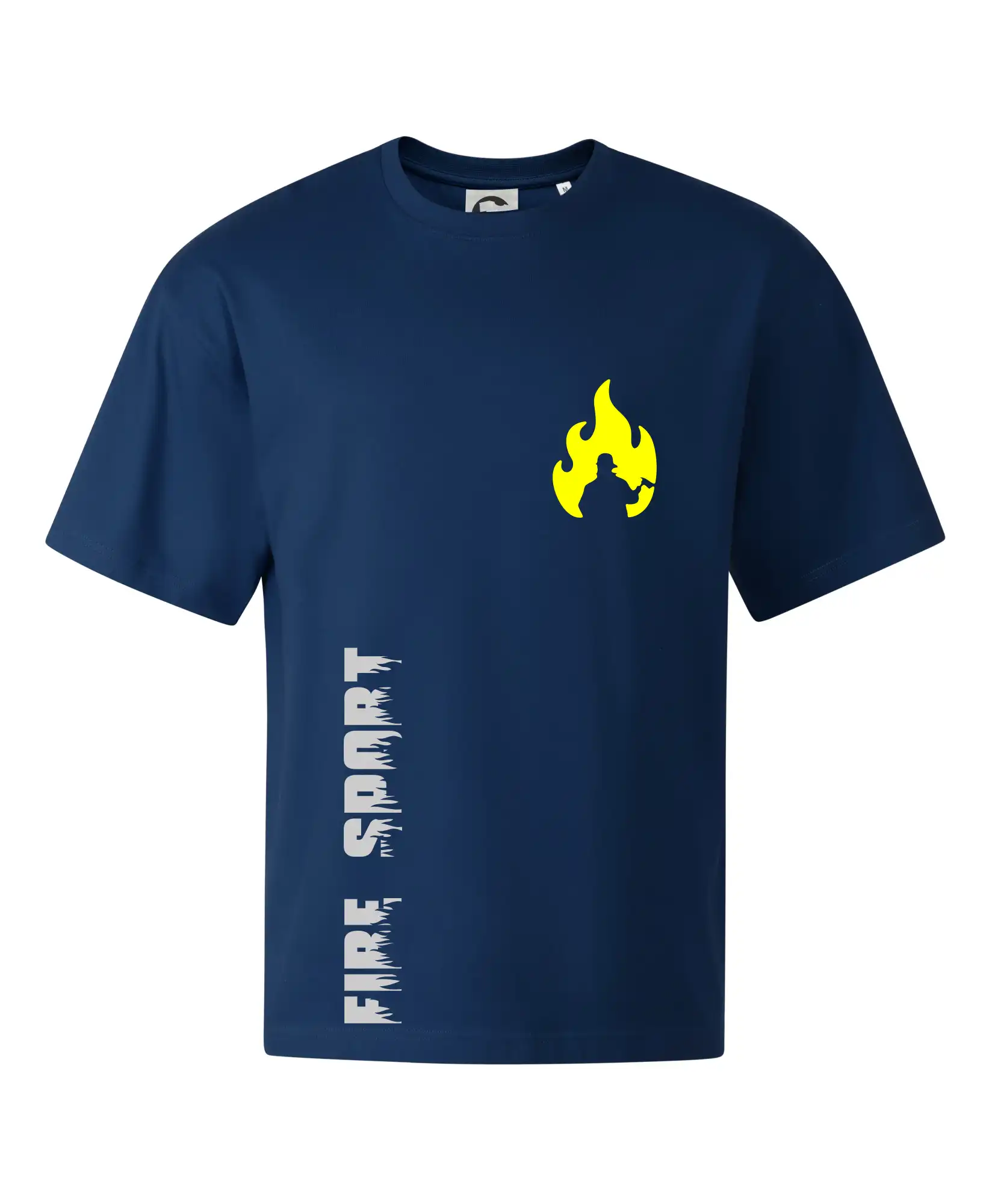 Originálne tričká pre hasičov - DHZ - Váš názov - FLUO + Reflexná potlač - Stage unisex - OVERSIZE