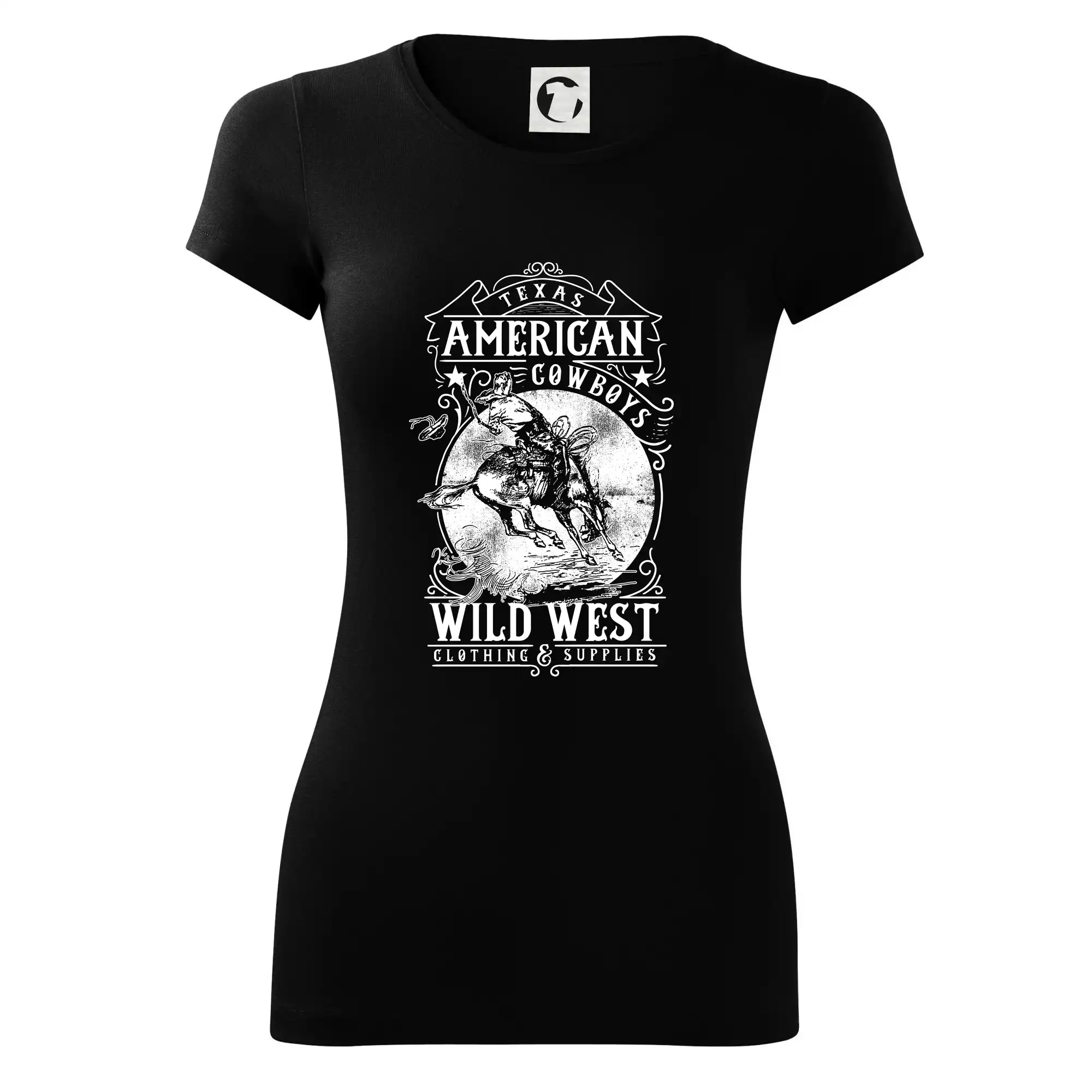 Tričká s koňmi - American cowboy - Dámske tričko Glance - Priliehavejší strih