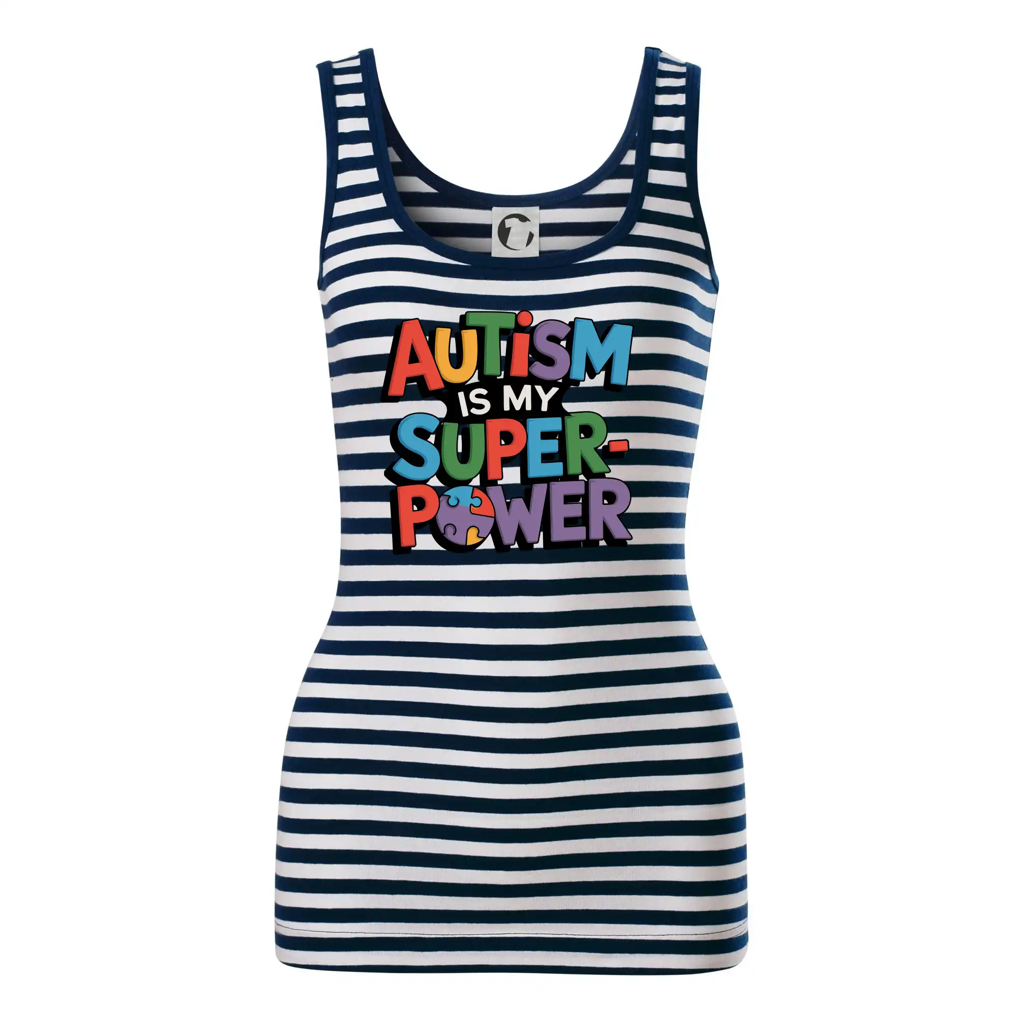 Tričká a mikiny pre autistov - Autism is my superpower barevný - Sailor tielko na vodu