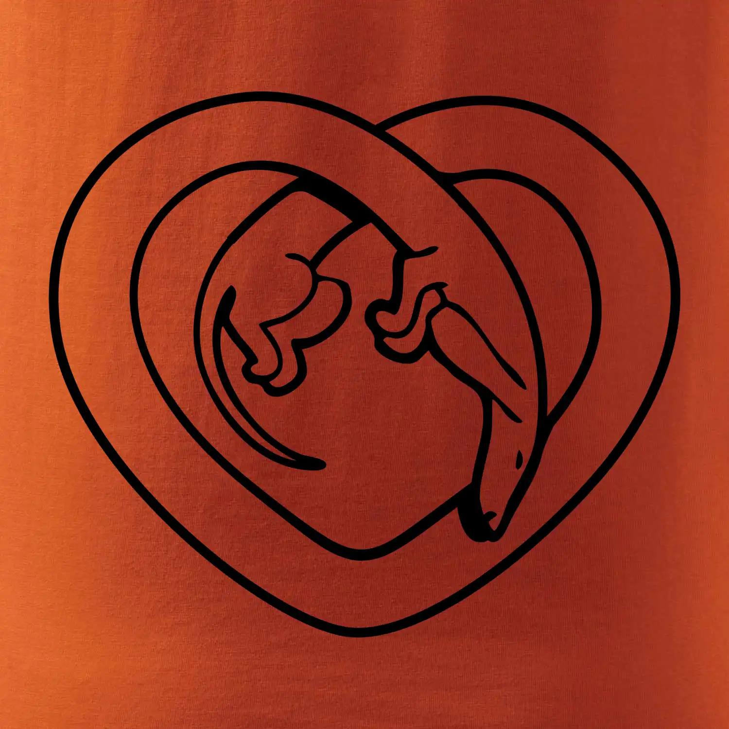 Jezevčík srdce - obrys