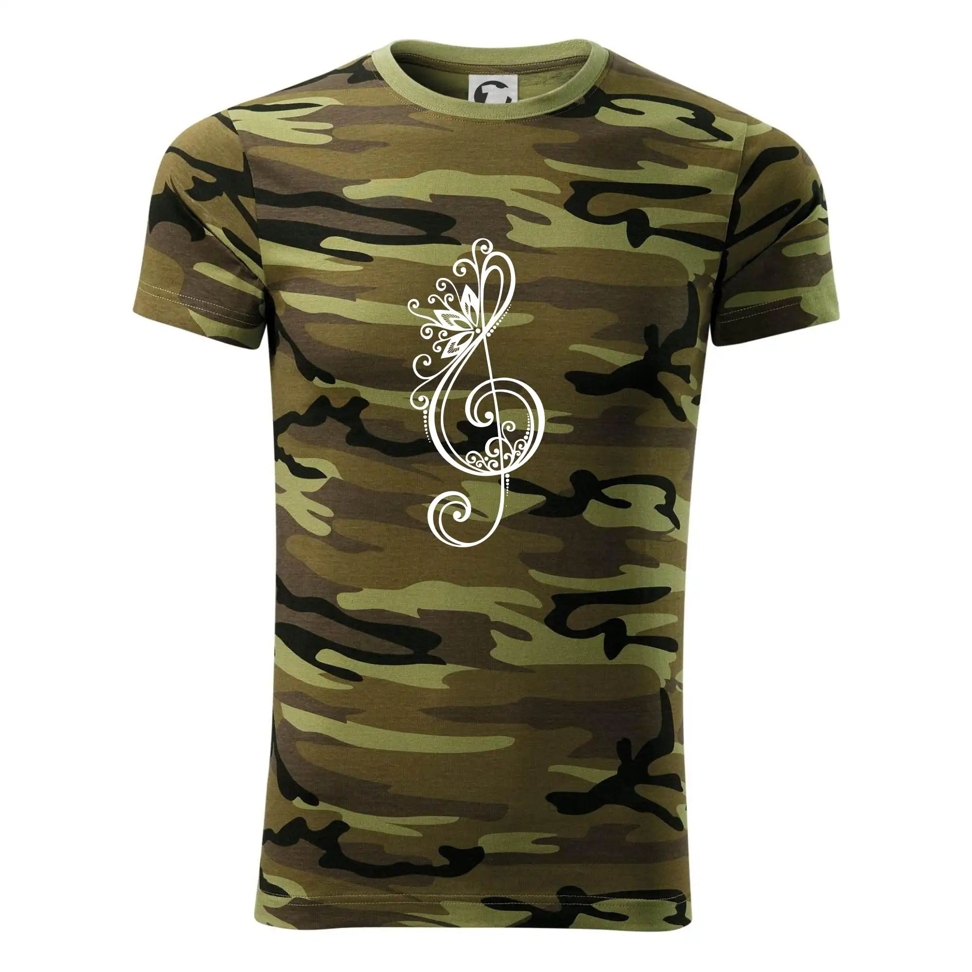 Husľový kľúč kvety - Army CAMOUFLAGE